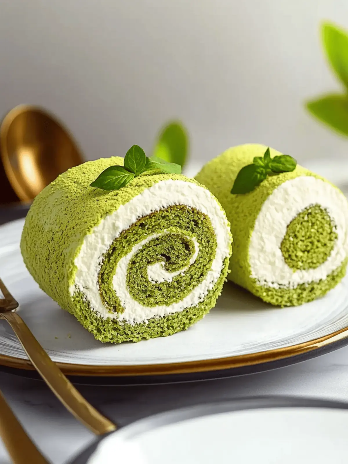 Irresistible Matcha Roll Cake with Creamy Whipped Filling 4 Matcha Roll Cake