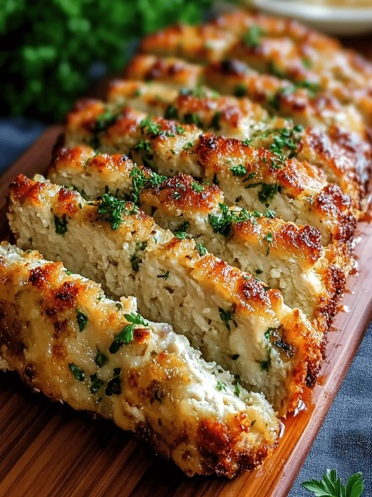 Savory Parmesan Chicken Meatloaf with Melty Mozzarella Center 3 Parmesan Chicken Meatloaf