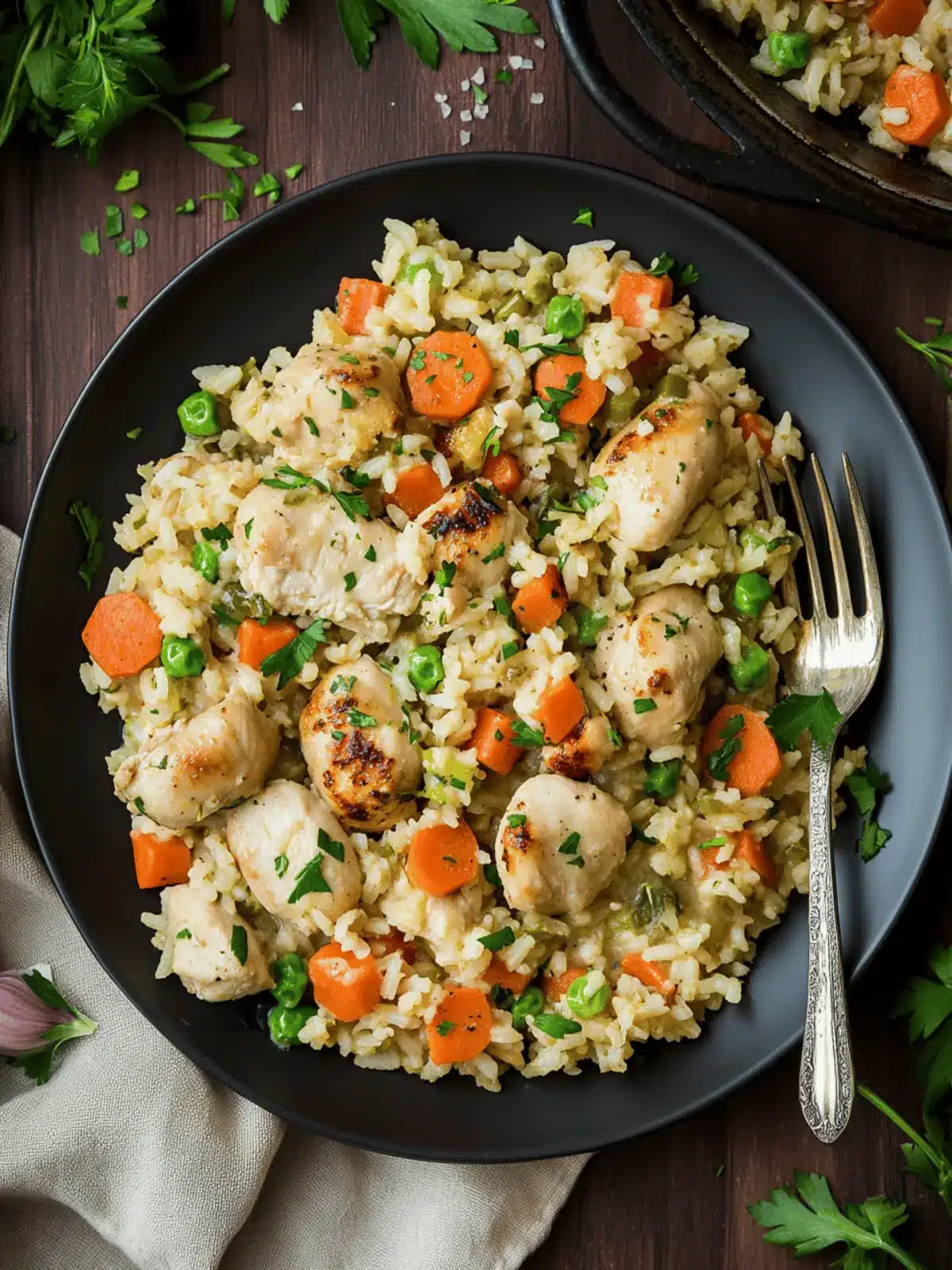 One Pan Creamy Chicken and Rice for Cozy Family Dinners 3 One Pan Creamy Chicken and Rice