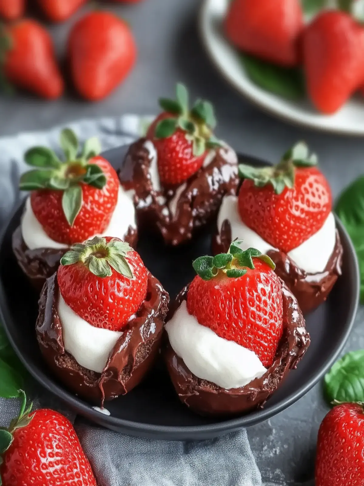 Chocolate Cheesecake Stuffed Strawberries for a Sweet Treat 3 Chocolate Cheesecake Stuffed Strawberries
