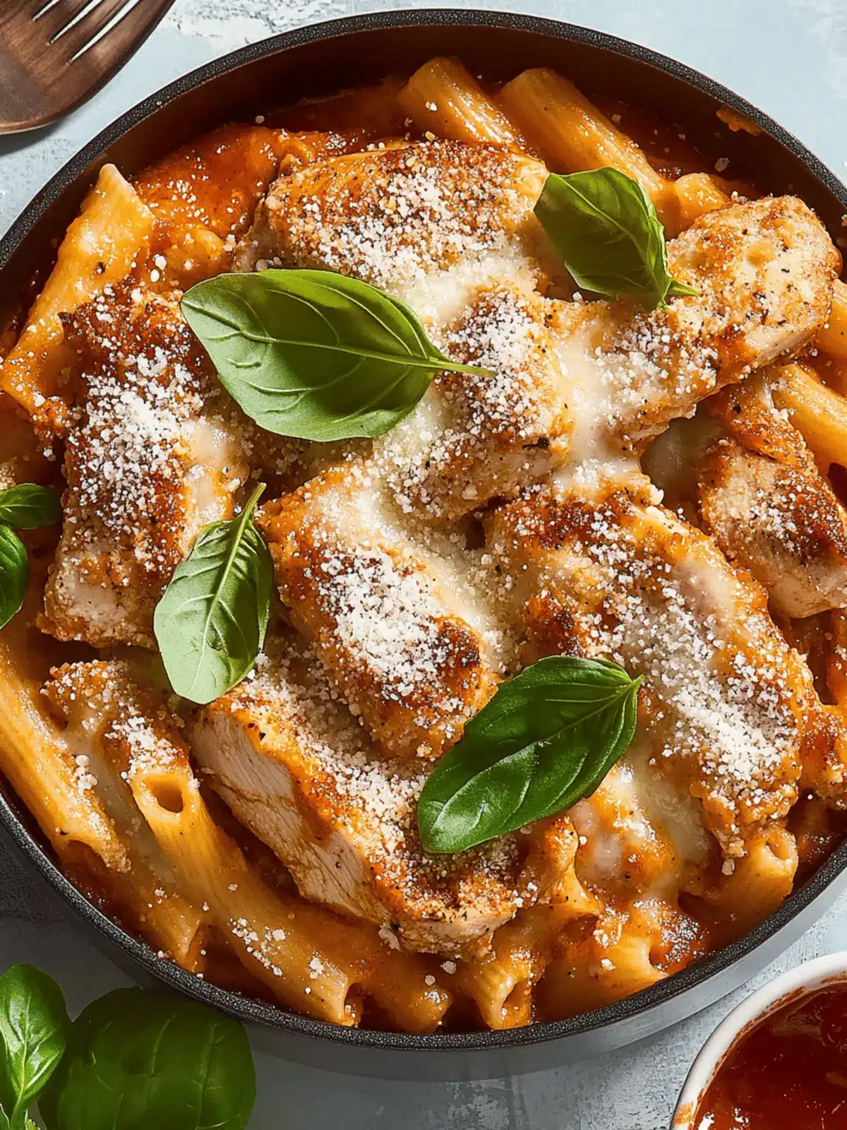 One-Pot Chicken Parm Pasta: Easy Comfort in Every Bite 3 Chicken Parm Pasta