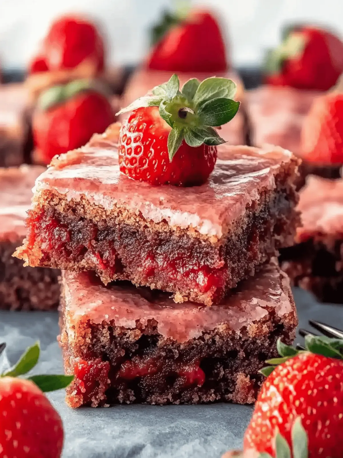 Soft & Chewy Strawberry Brownies Recipe Your New Favorite Dessert 3 Strawberry Brownies Recipe: A Soft & Chewy Strawberry Dessert