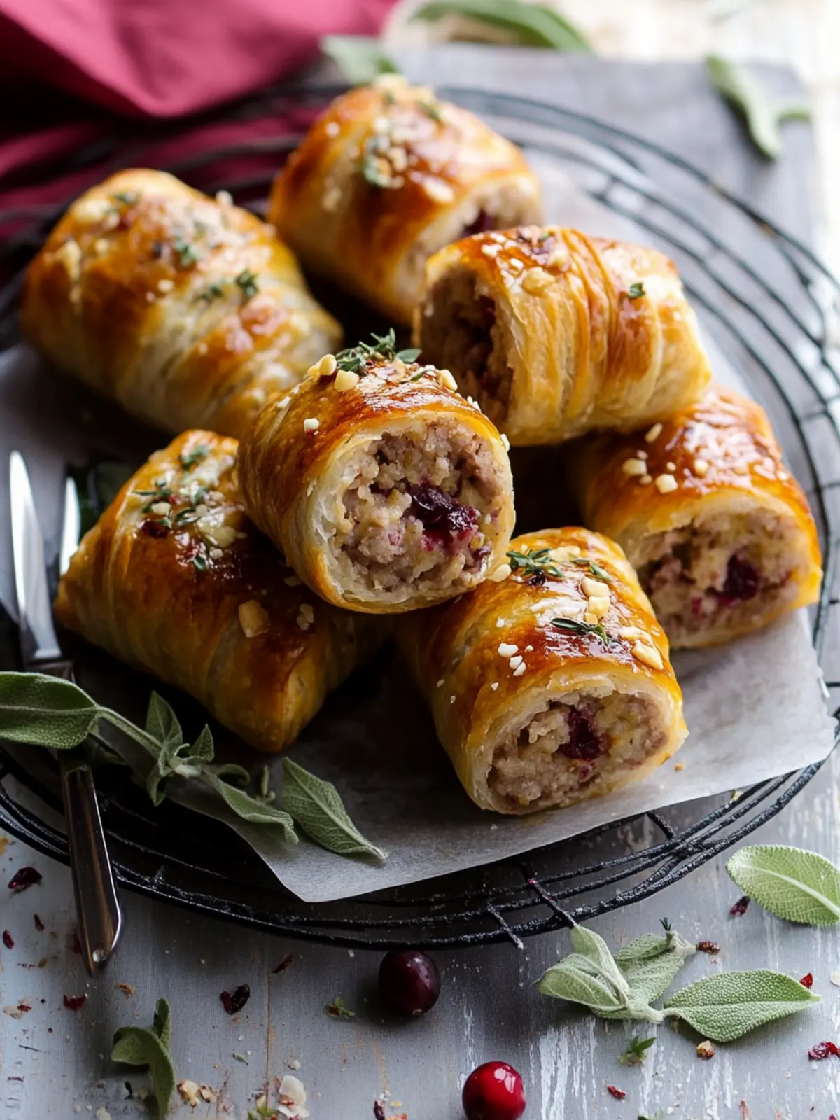 Savory White Cheddar Cranberry Pork Sausage Rolls You'll Love 4 White Cheddar Cranberry Pork Sausage Rolls