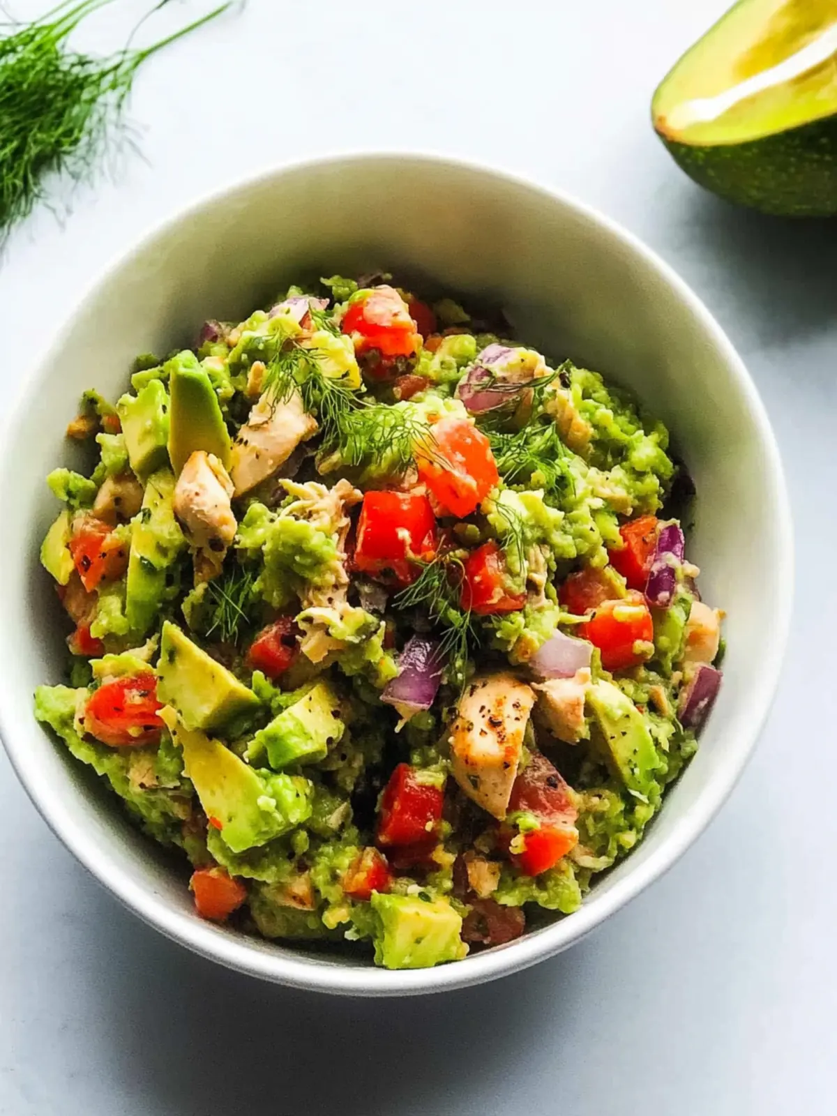 Healthy Chicken Salad With Avocado - Quick, Paleo Delight 4 Healthy Chicken Salad With Avocado (Paleo, Low Carb, Gluten Free)