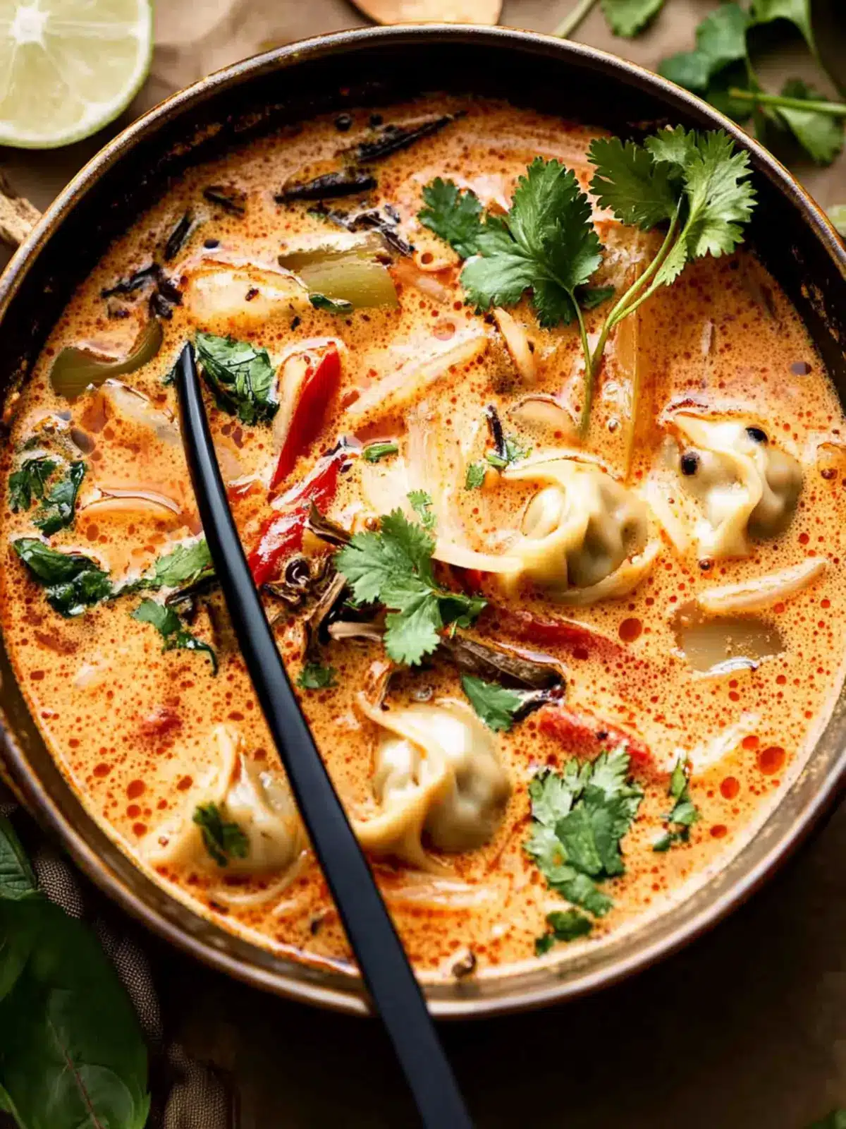 Creamy Thai Red Curry Dumpling Soup That Warms Your Soul 2 Thai Red Curry Dumpling Soup