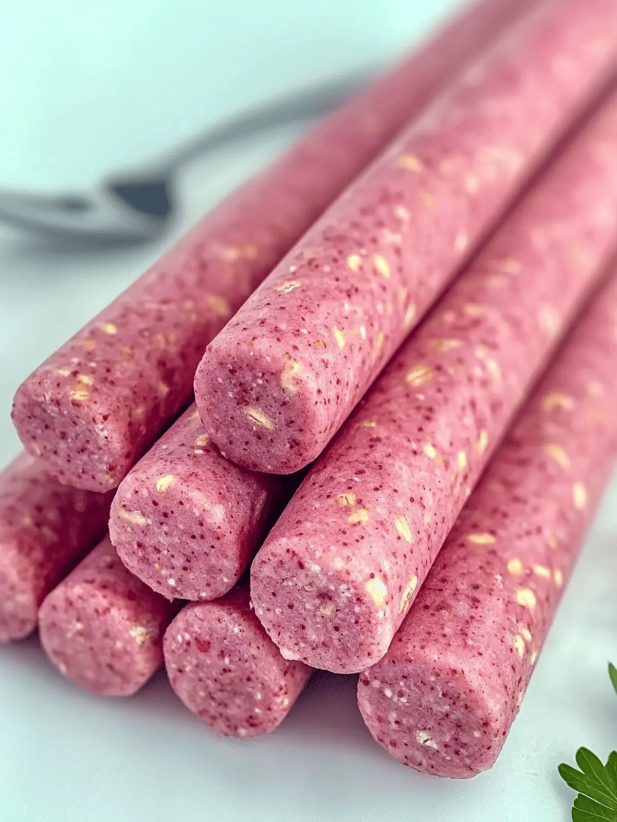 Strawberry Oat Smoothie Sticks Recipe for Dogs: Chill & Chew 4 Strawberry Oat Smoothie Sticks Recipe for Dogs: A Cool, Chewy Treat for Sunny Days
