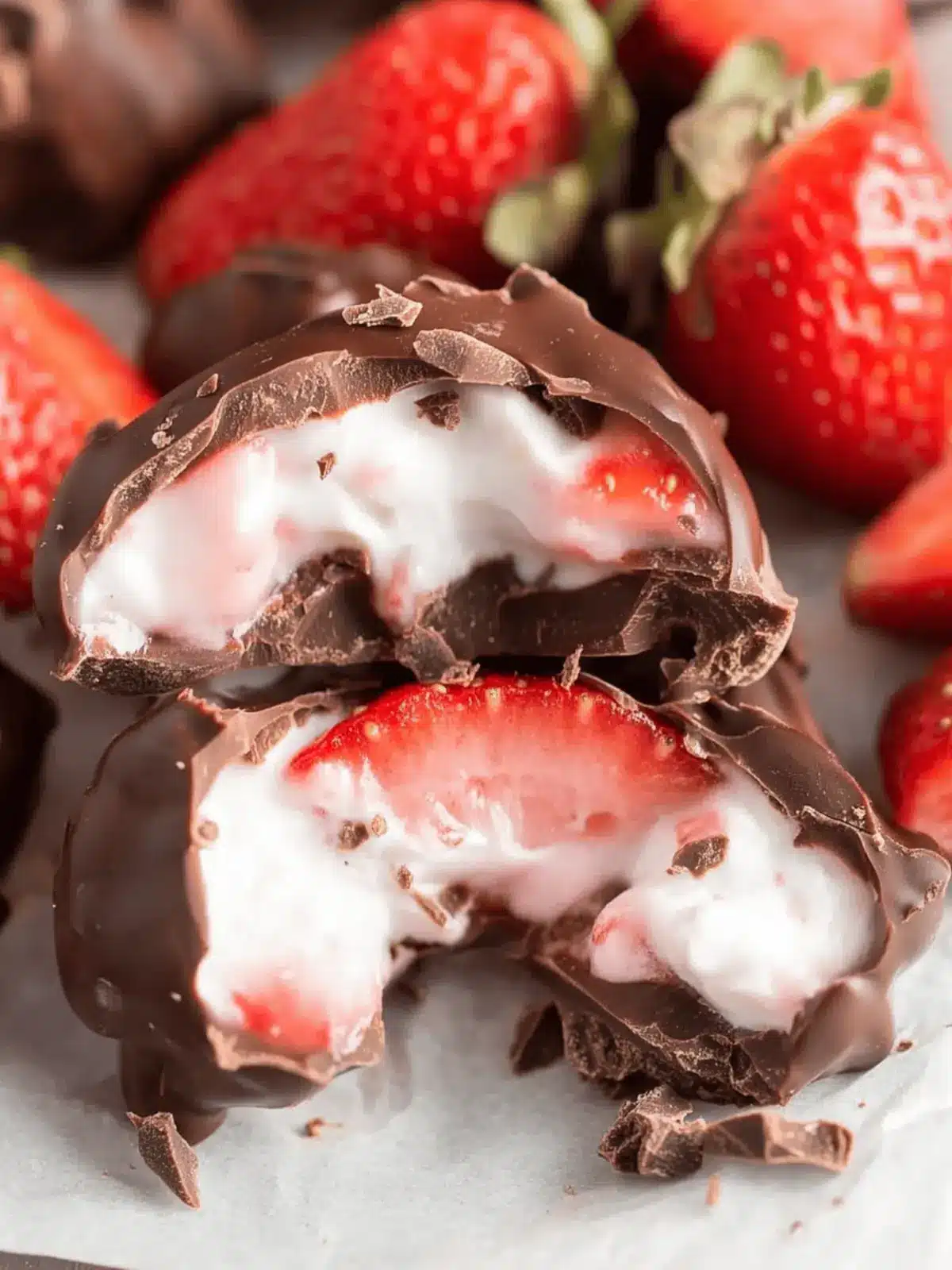 Indulge Guilt-Free with Chocolate Strawberry Yogurt Clusters 2 Chocolate Strawberry Yogurt Clusters