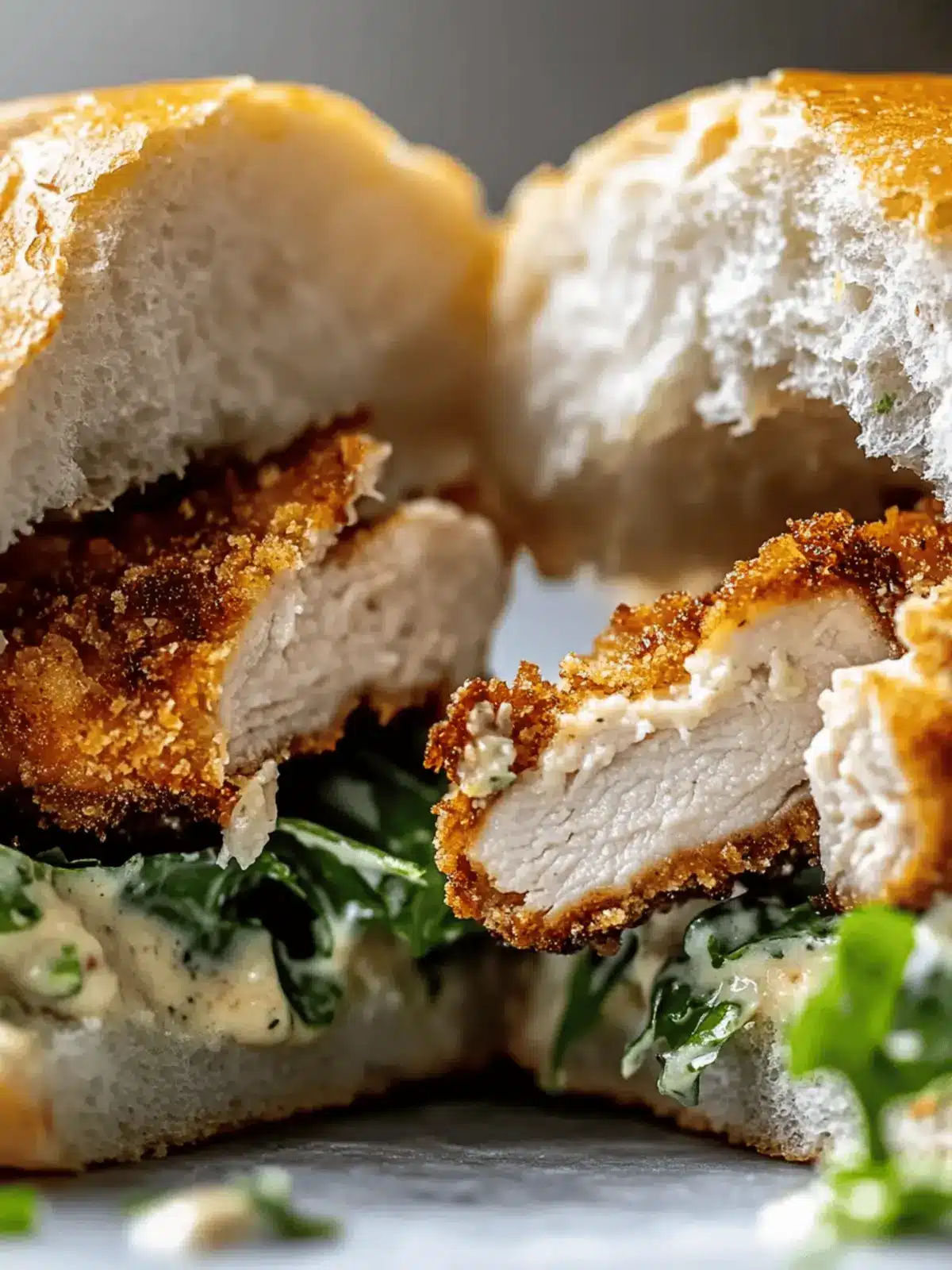Crispy Chicken Caesar Sandwich on Artisan Roll Recipe You'll Love 2 Crispy Chicken Caesar Sandwich on Artisan Roll Recipe