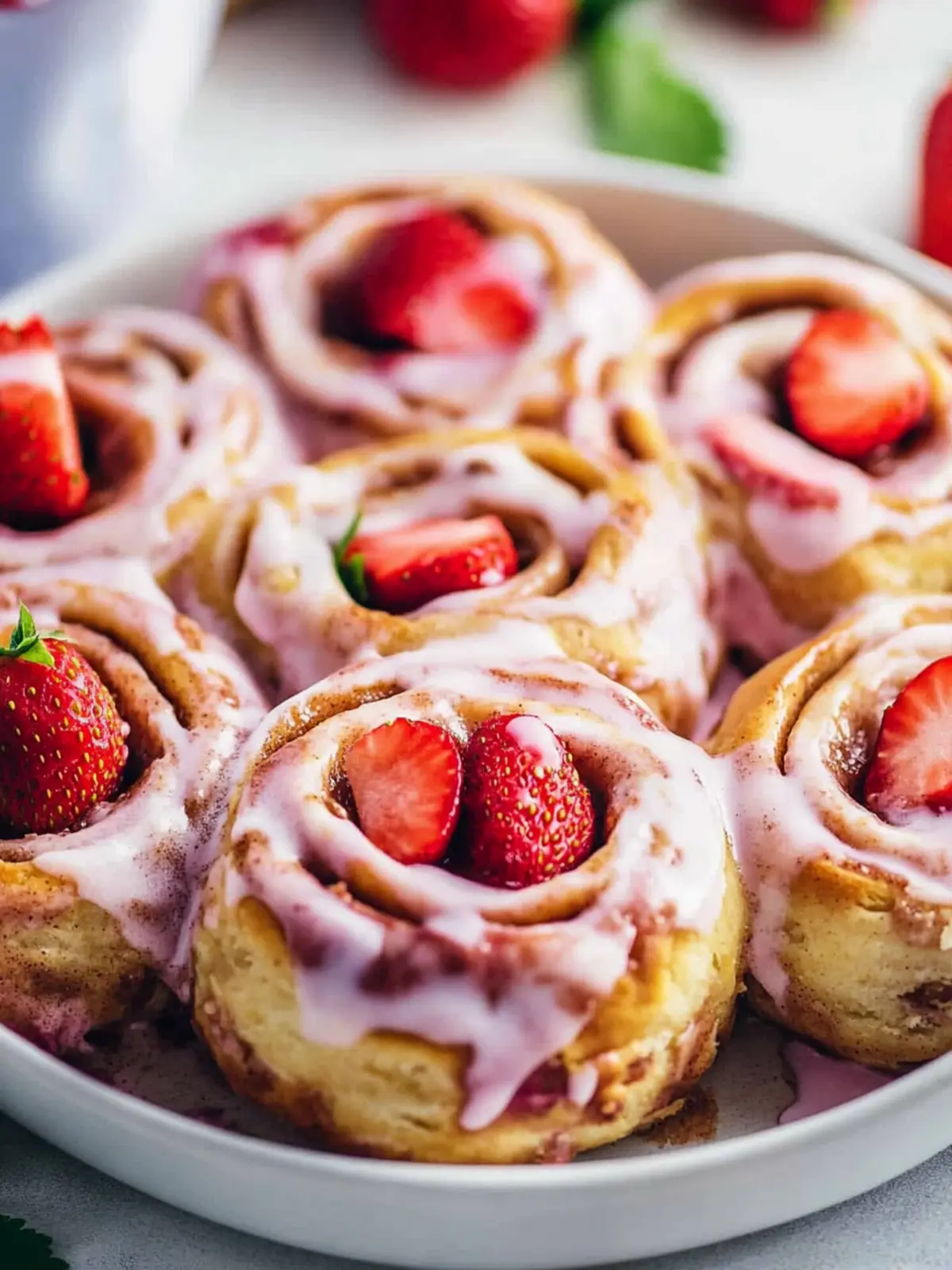 Delicious Strawberry Cinnamon Rolls with Creamy Icing Bliss 2 Strawberry Cinnamon Rolls