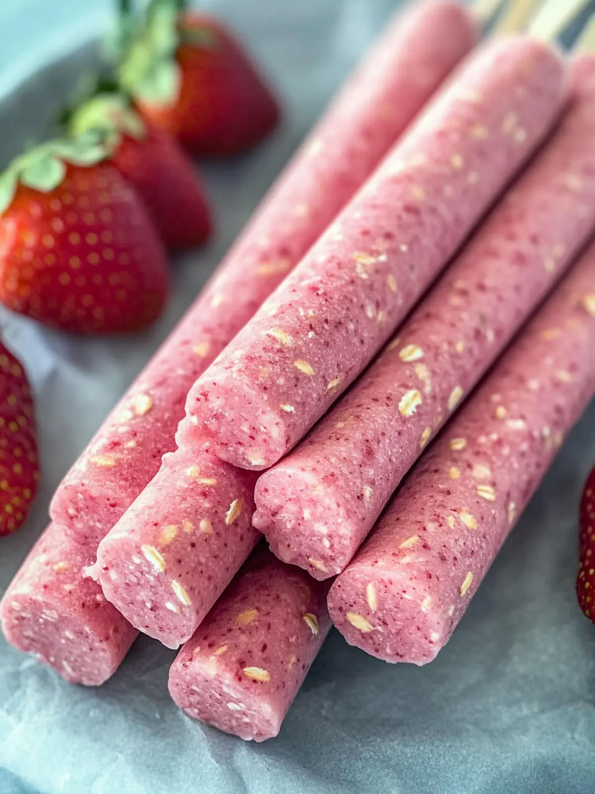 Strawberry Oat Smoothie Sticks Recipe for Happy Dogs 4 Strawberry Oat Smoothie Sticks Recipe for Dogs