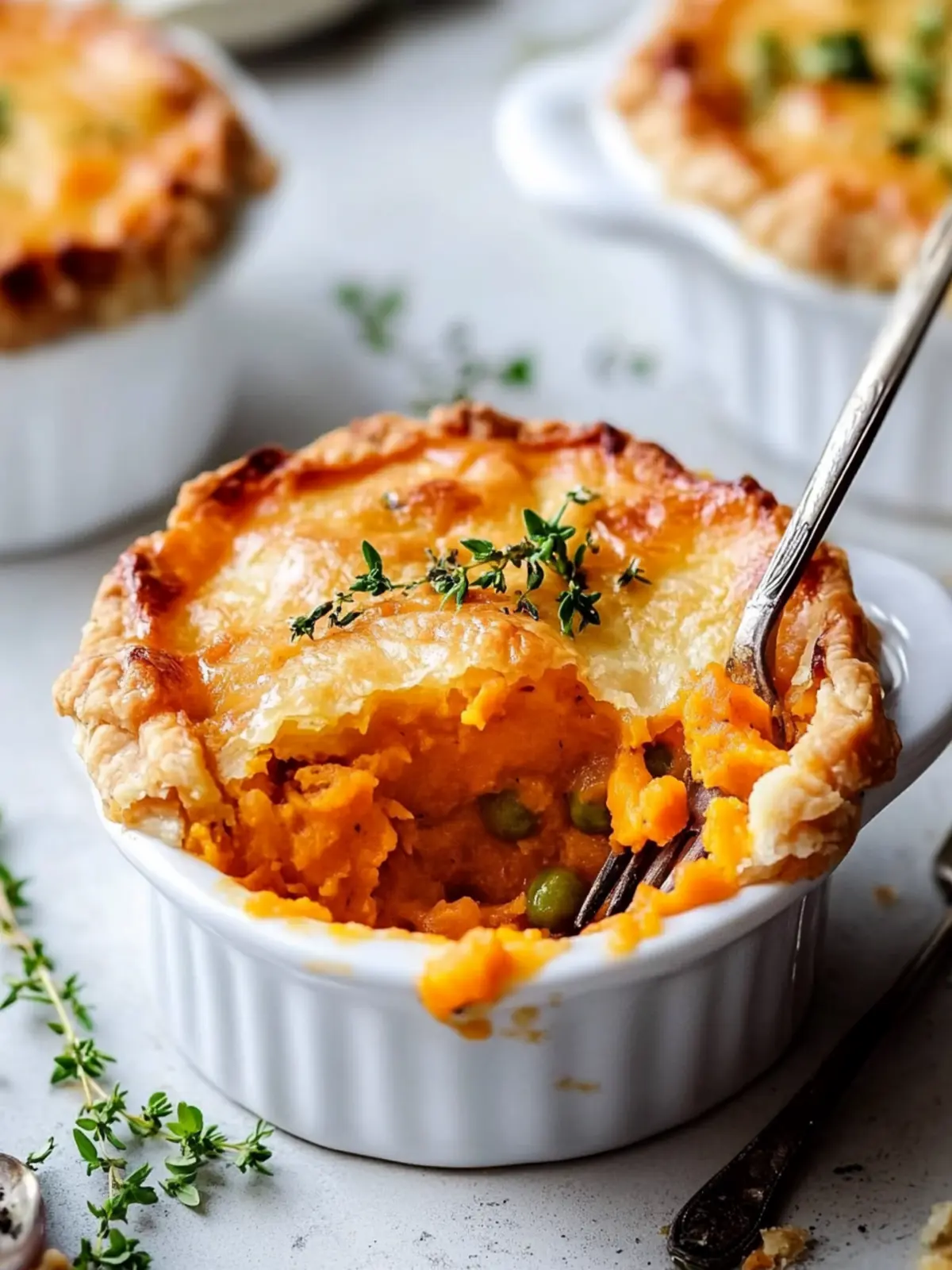 Turkey Pot Pie with Sweet Potato Topping for Cozy Nights 2 Turkey Pot Pie with Sweet Potato Topping