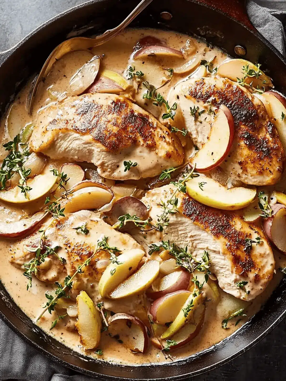 Creamy Apple Bourbon Chicken Skillet for Cozy Family Dinners 4 Creamy Apple Bourbon Chicken Skillet