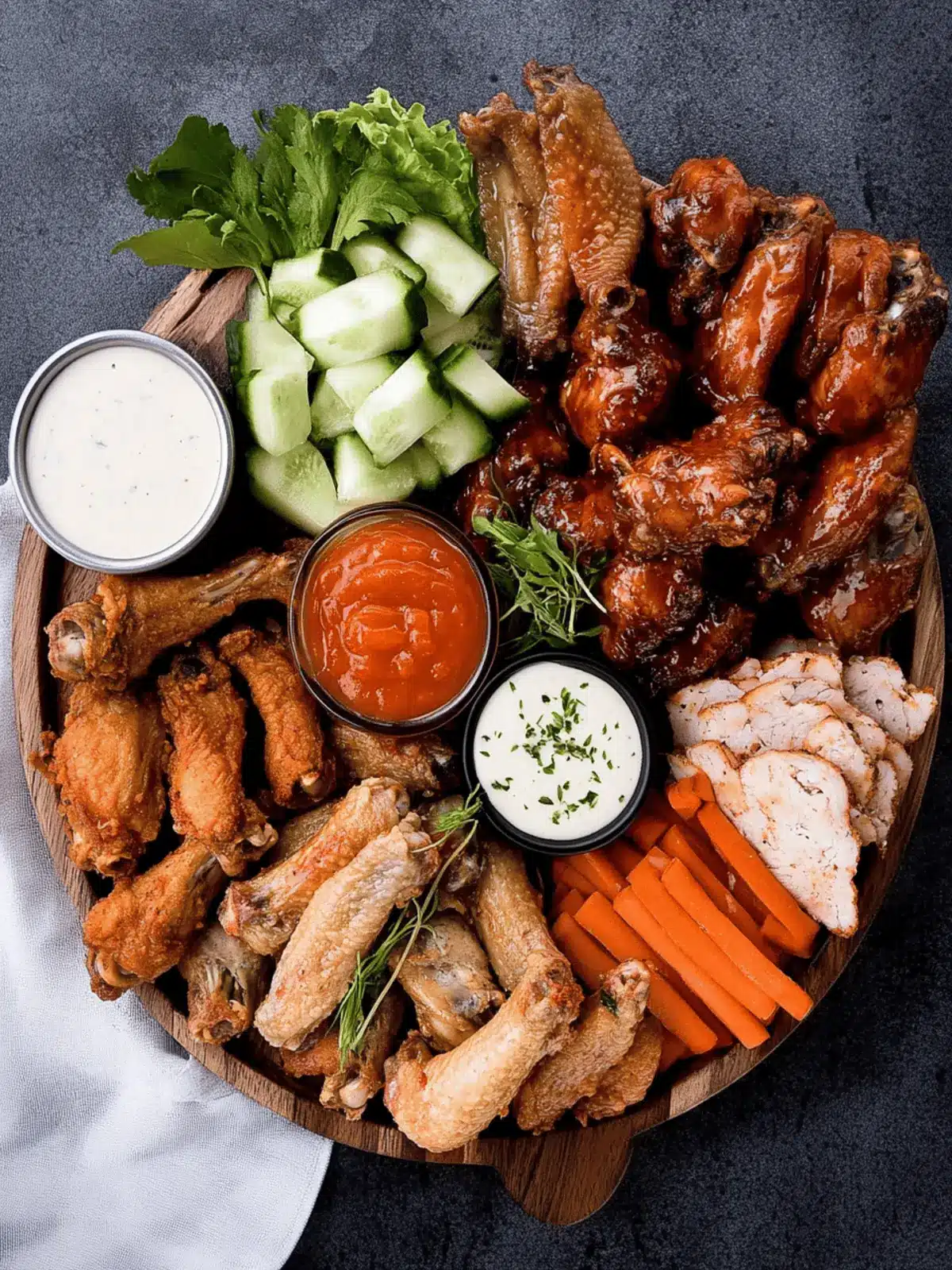 Easy Chicken Wing Charcuterie Board for Ultimate Game Day Fun 4 Easy Chicken Wing Charcuterie Board