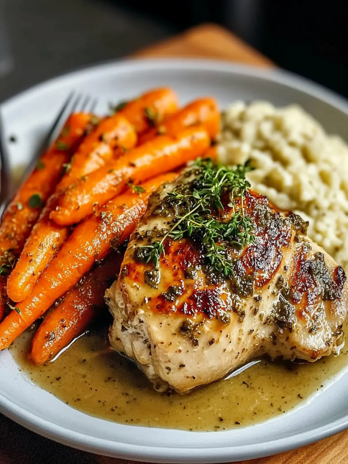 Garlic Herb Chicken & Carrot Plate: Simple, Healthy Delight 2 Garlic Herb Chicken & Carrot Plate