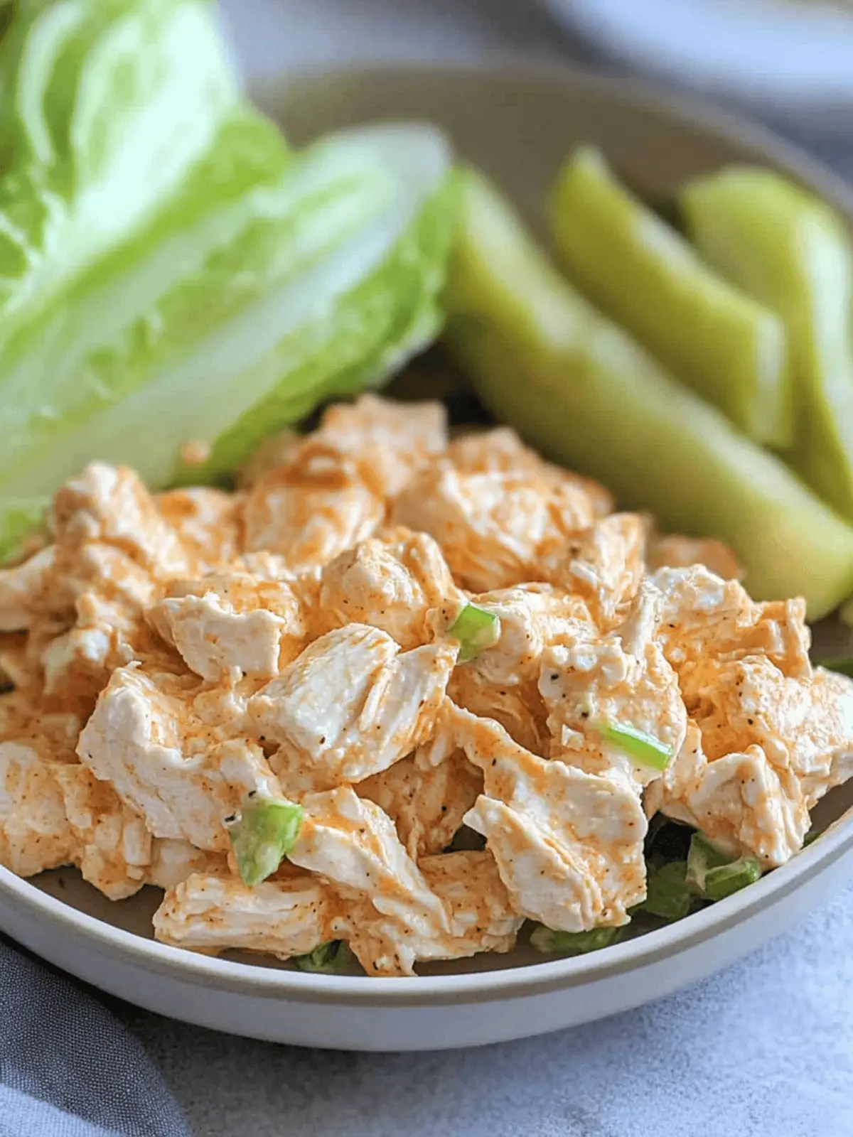 High Protein Buffalo Chicken Salad That's Healthy & Easy 2 High Protein Buffalo Chicken Salad (Healthy, Easy)