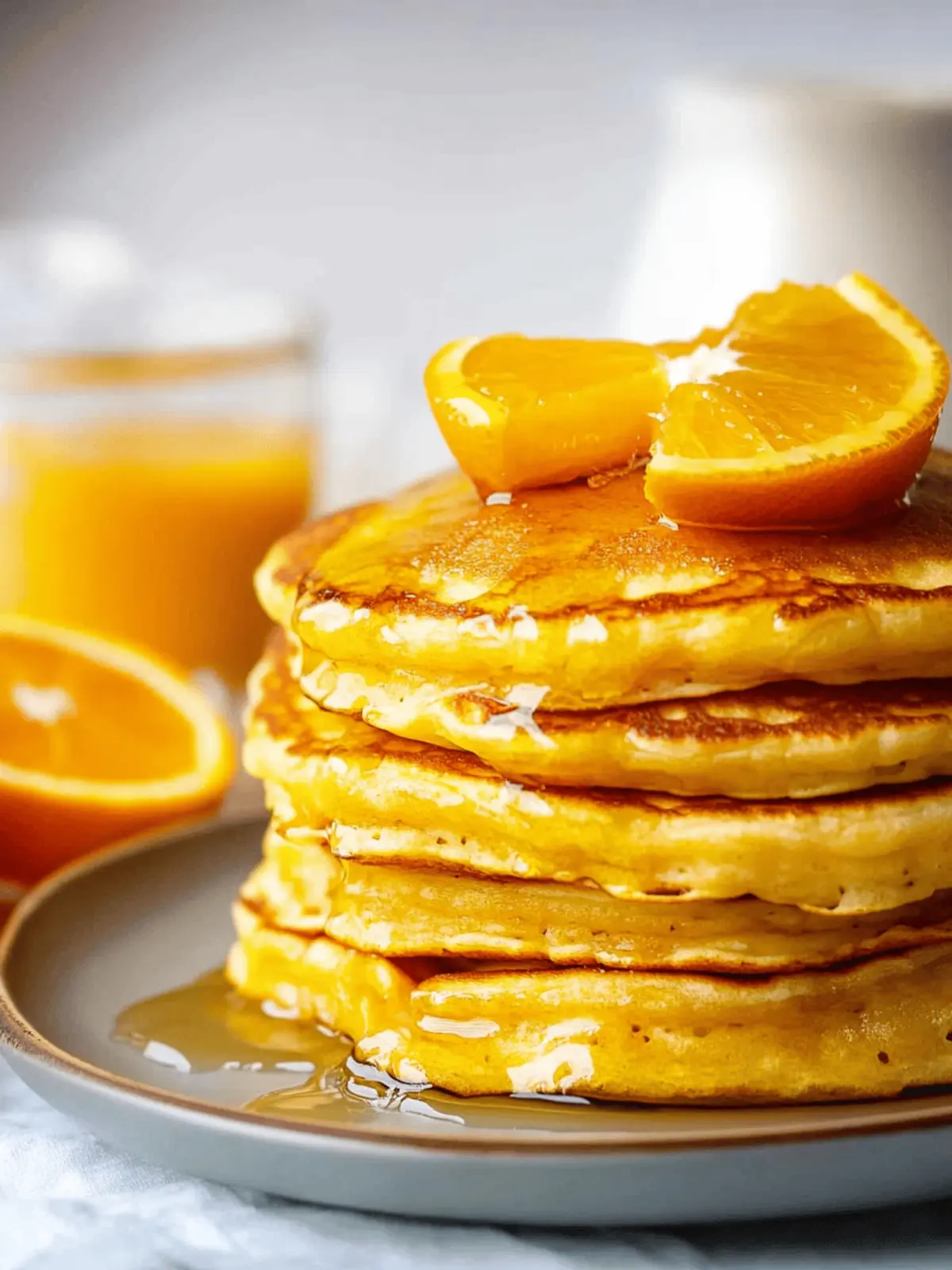 Zesty Orange Pancakes with Creamy Ricotta Bliss 2 Orange Pancakes