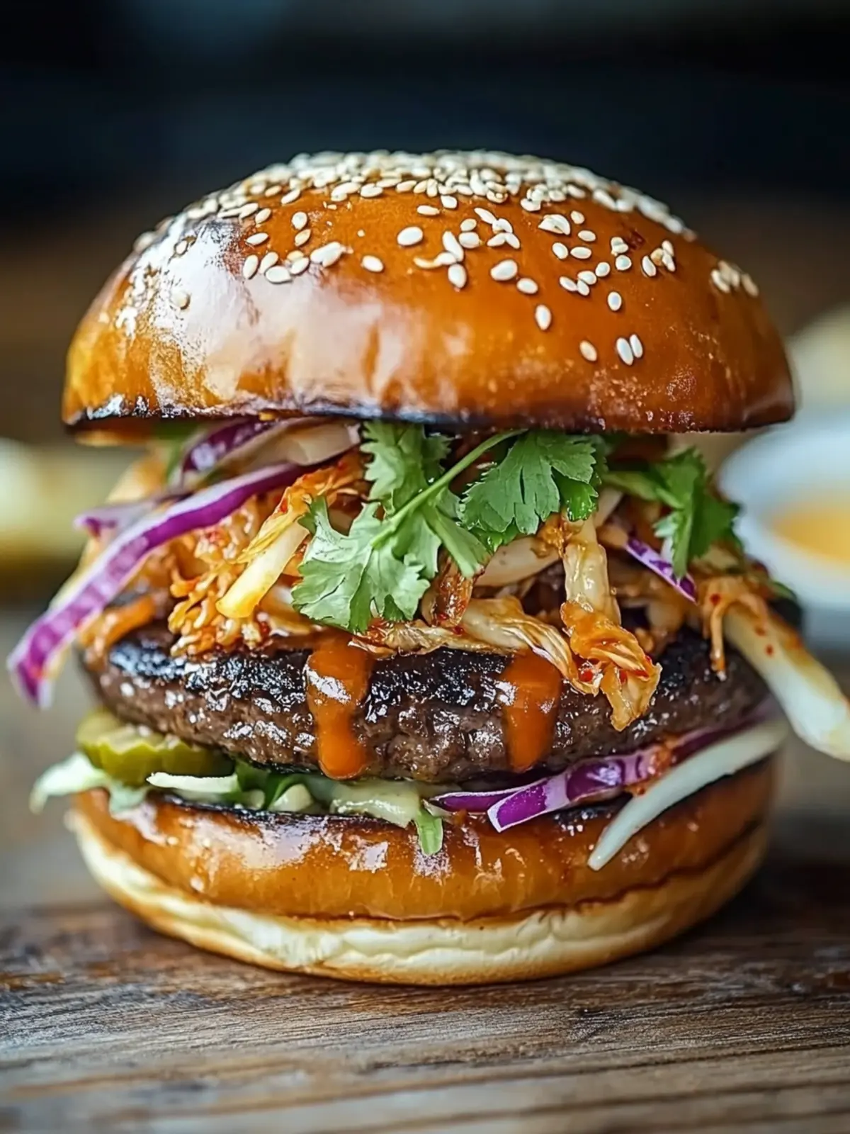 Korean BBQ Burger with Kimchi Slaw: Your New Flavor Crush 2 Korean BBQ Burger with Kimchi Slaw for a Flavor Explosion