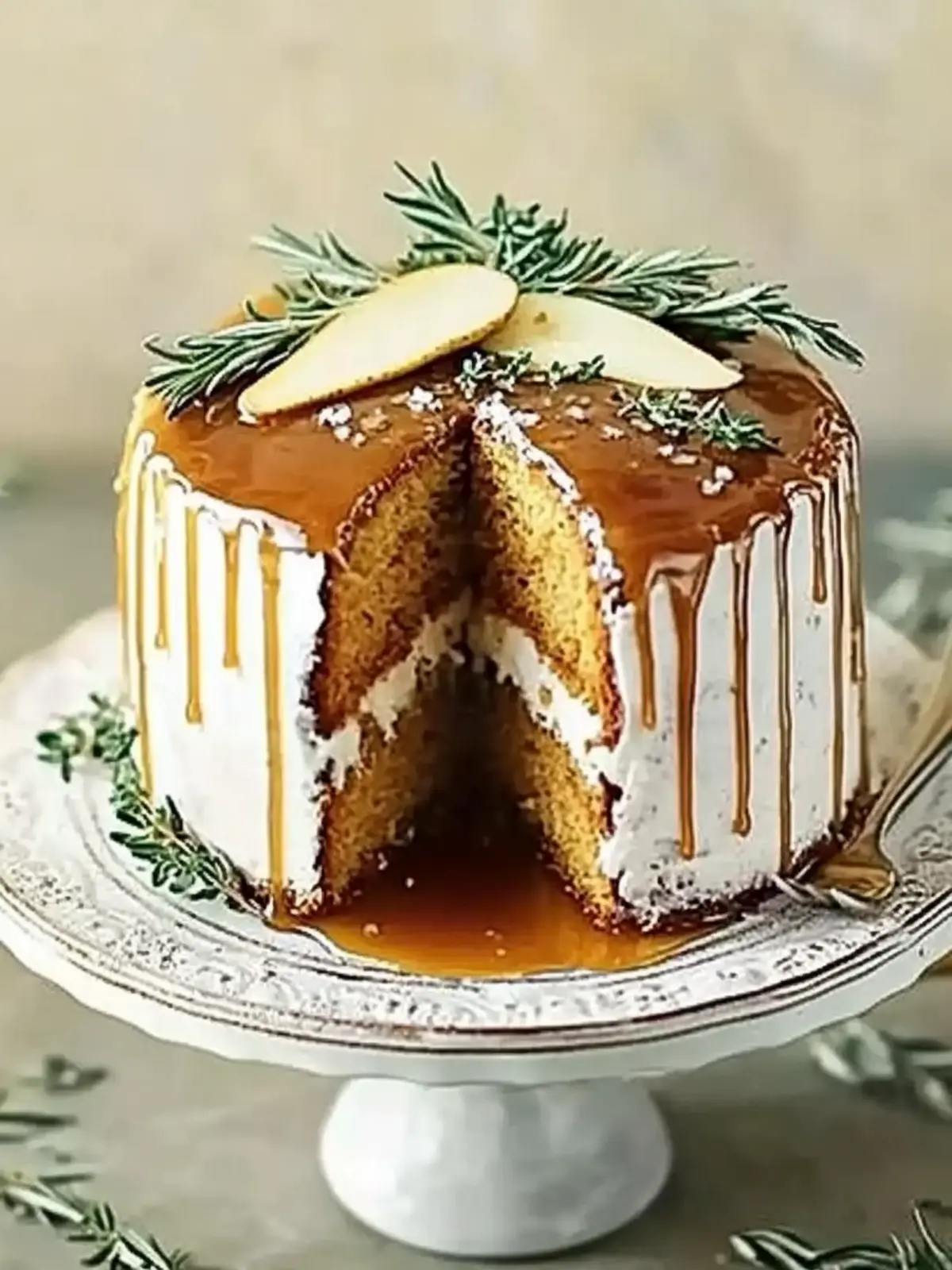 Indulge in Salted Caramel Pear Cake for Cozy Afternoons 3 Salted caramel pear cake