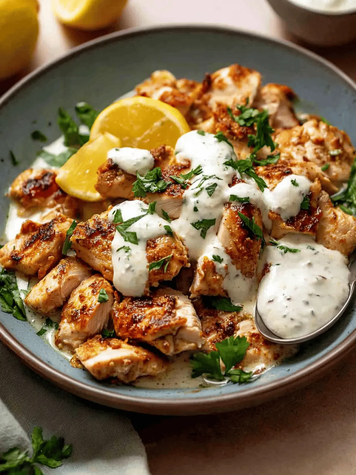 Savory Lebanese Lemon Garlic Chicken Inspired by Al Aseel 2 Lebanese Lemon Garlic Chicken Al Aseel