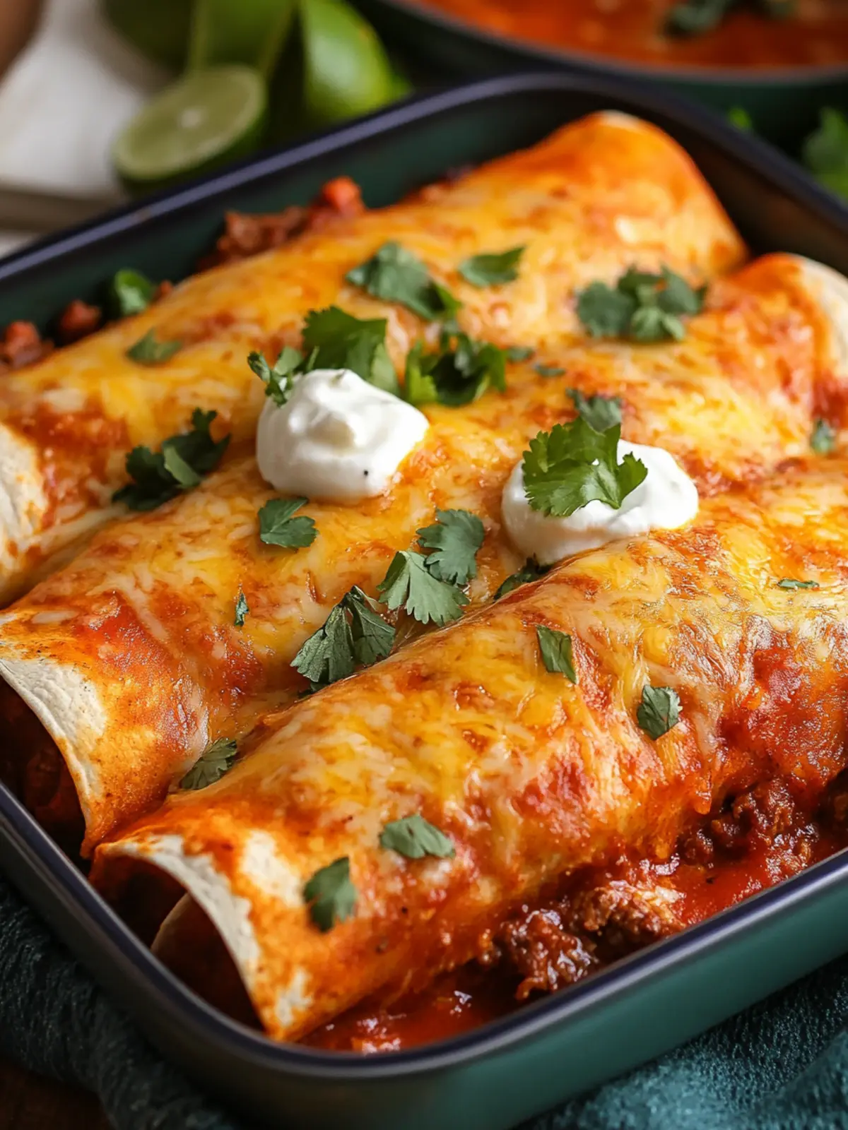 Irresistible Cheesy Steak Enchiladas for Cozy Family Nights 4 Steak Enchiladas (Cheesy Oven-Baked Mexican Dinner)