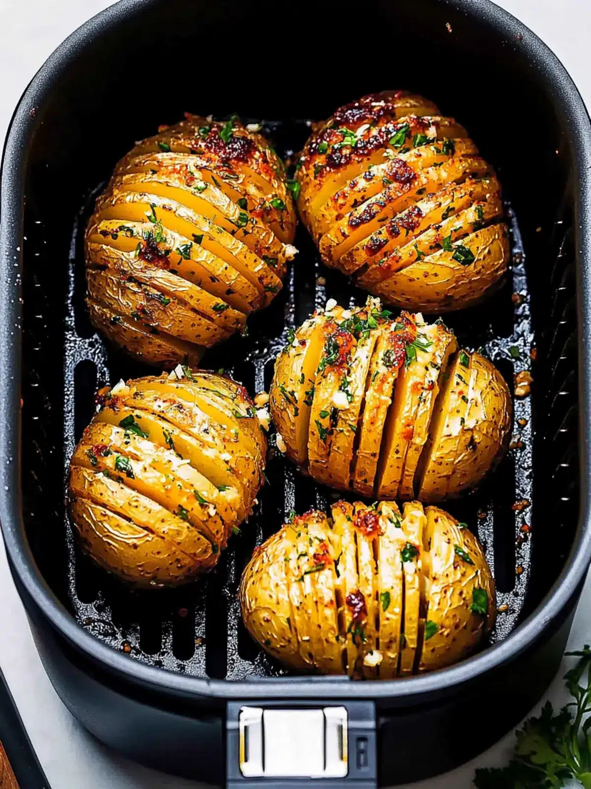 Crispy Air Fryer Hasselback Potatoes with Garlic Butter Bliss 3 Air Fryer Hasselback Potatoes with Garlic Butter