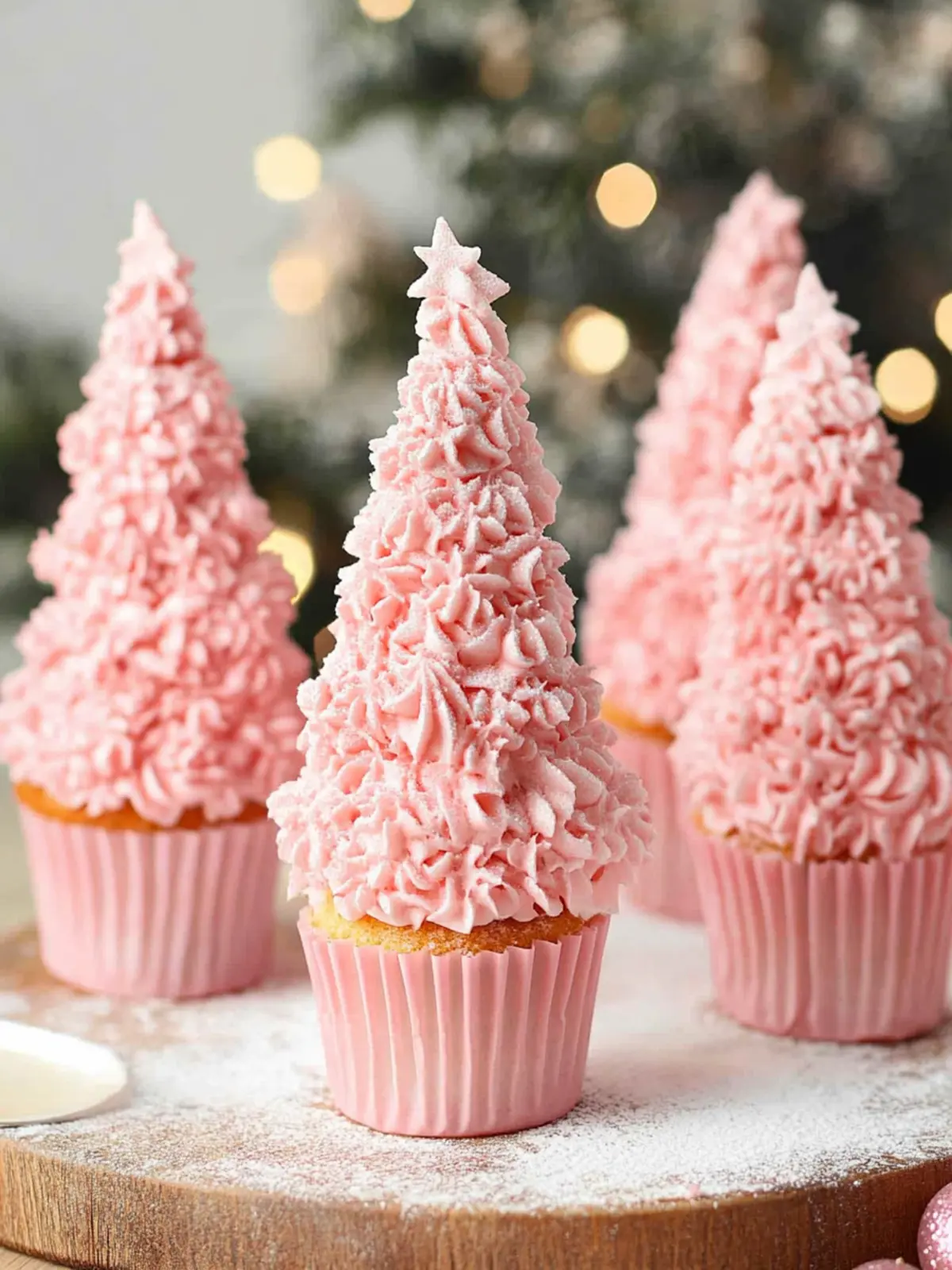 Pink Christmas Tree Cupcakes That Wow Your Holiday Guests 4 Pink Christmas Tree Cupcakes