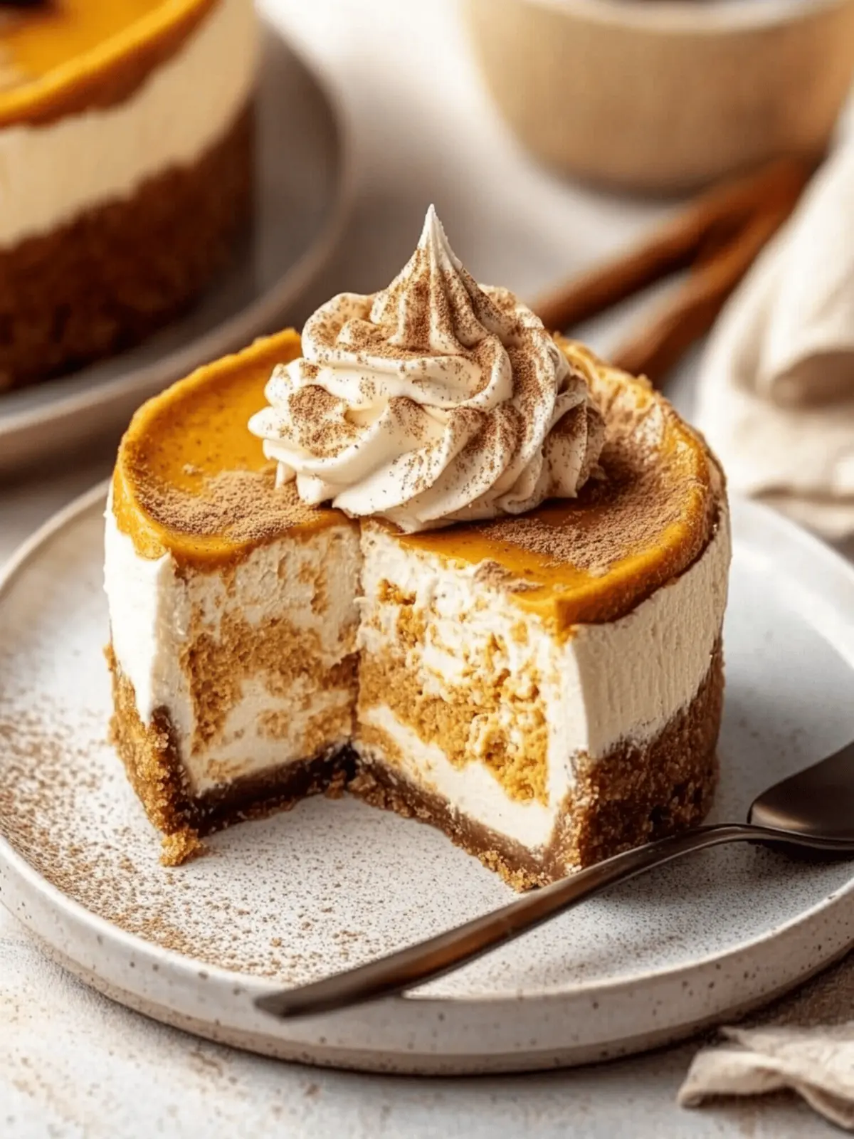 Irresistible Pumpkin Swirl Cheesecake with Cinnamon Whipped Cream 4 Pumpkin Swirl Cheesecake with Cinnamon Whipped Cream