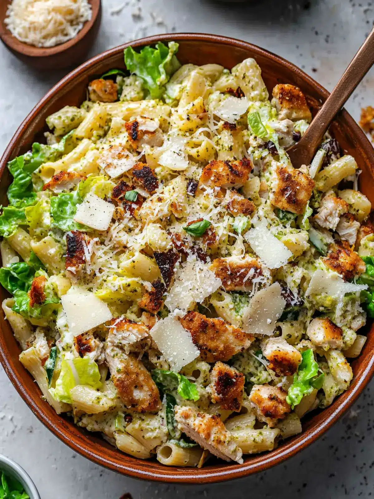 Pesto Chicken Caesar Pasta Salad: Your Summer Table MVP 2 Pesto Chicken Caesar Pasta Salad