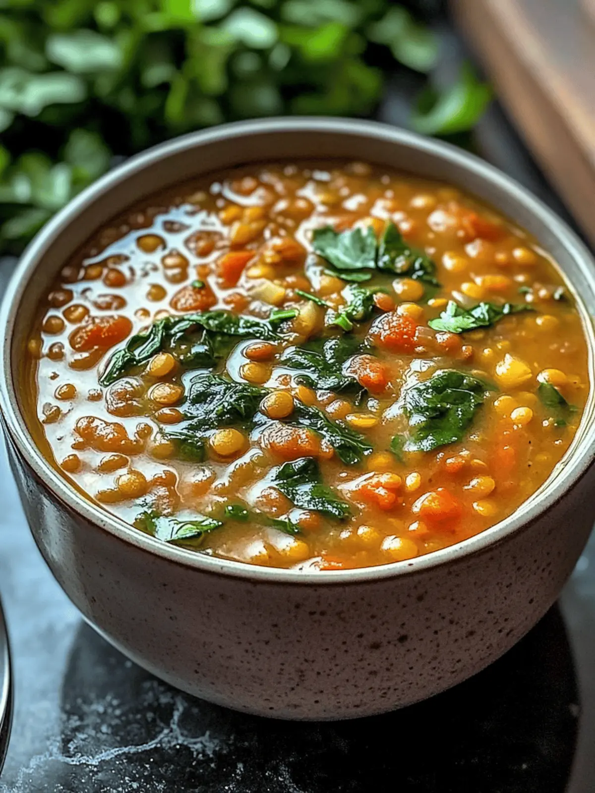 Hearty Vegan Lentil Soup with Spinach for Cozy Nights 3 Hearty Vegan Lentil Soup with Spinach