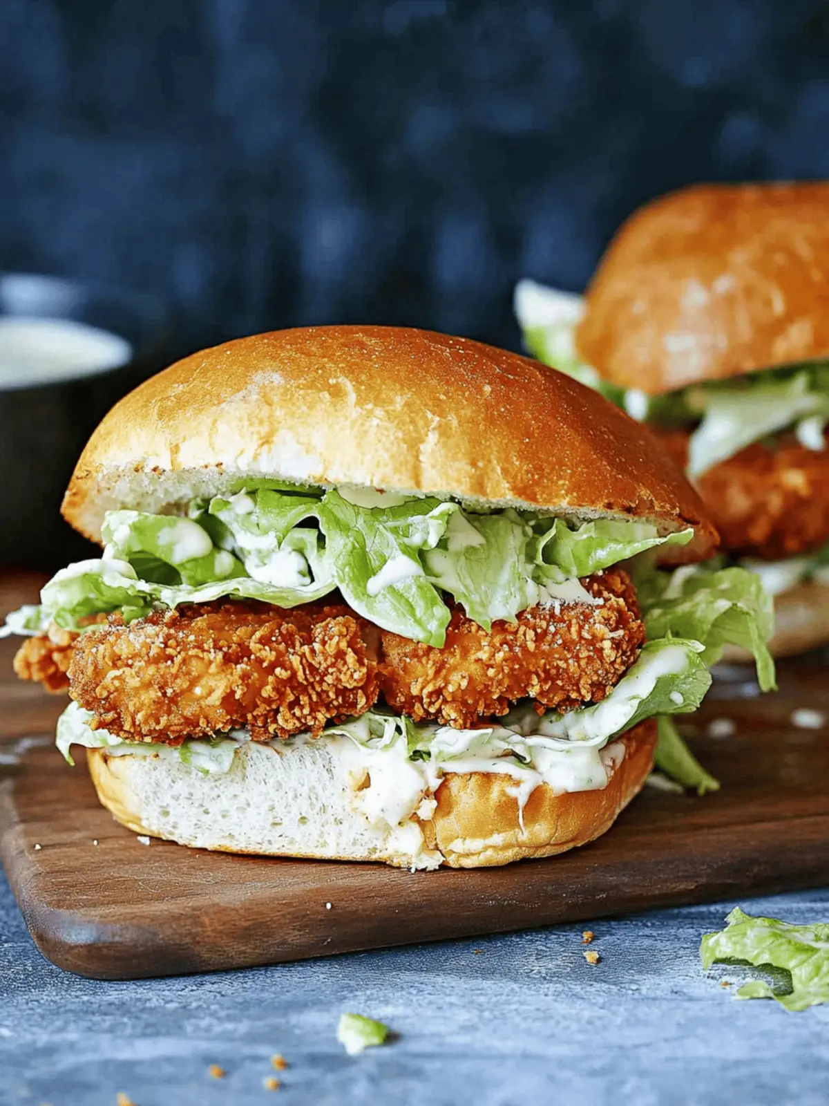 Crispy Chicken Caesar Sandwich: A Quick Homemade Delight 4 Crispy Chicken Caesar Sandwich
