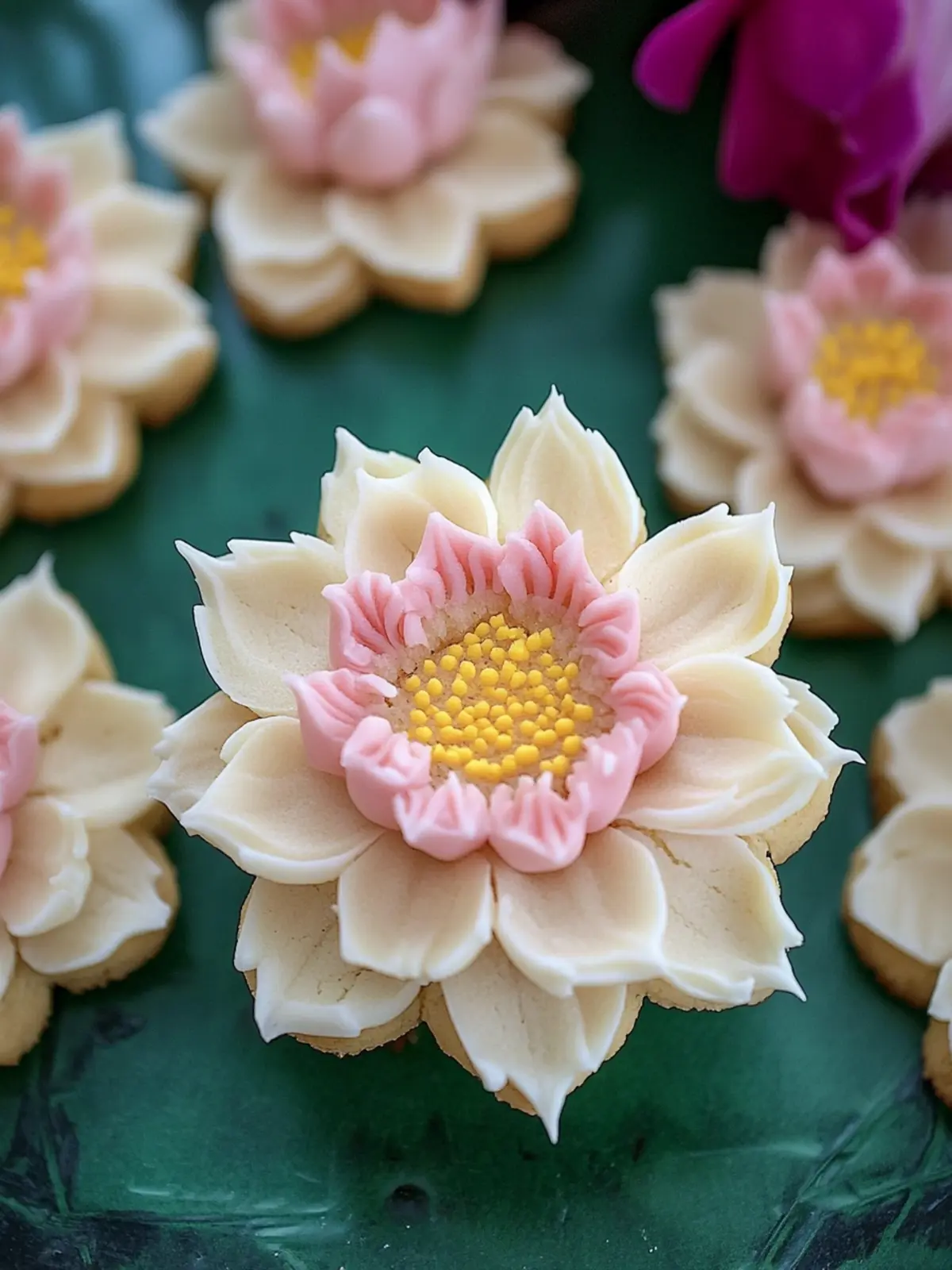 Lotus Flower Cookies Inspired by Percy Jackson: A Magical Treat 4 Lotus Flower Cookies Inspired by Percy Jackson