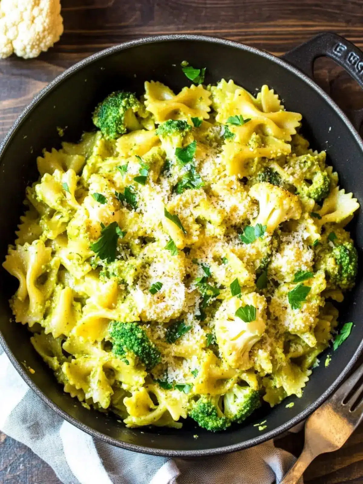 Creamy Romanesco Pasta with Curry Cauliflower Sauce Magic 2 Romanesco Pasta with Curry Cauliflower Sauce