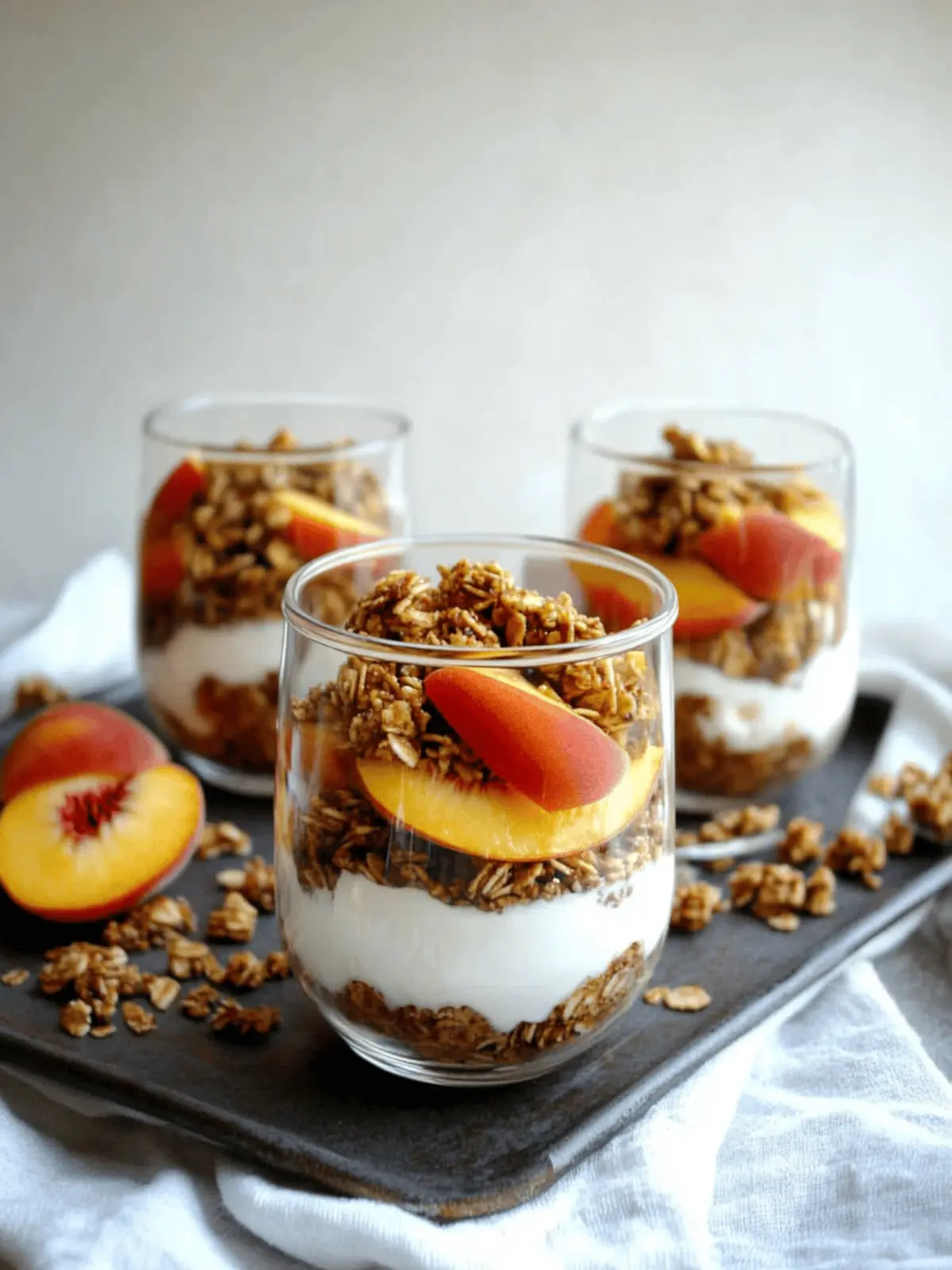 Peach Yogurt & Brown Sugar Granola Parfaits for Energizing Mornings 2 peach yogurt & brown sugar granola parfaits