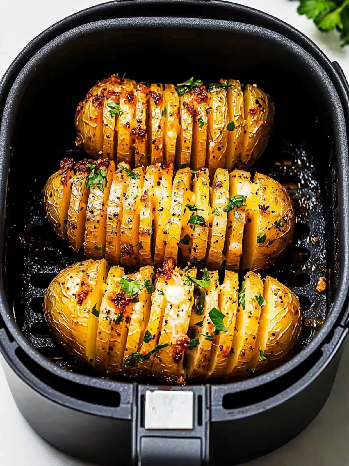 Crispy Air Fryer Hasselback Potatoes with Garlic Butter Bliss 2 Air Fryer Hasselback Potatoes with Garlic Butter