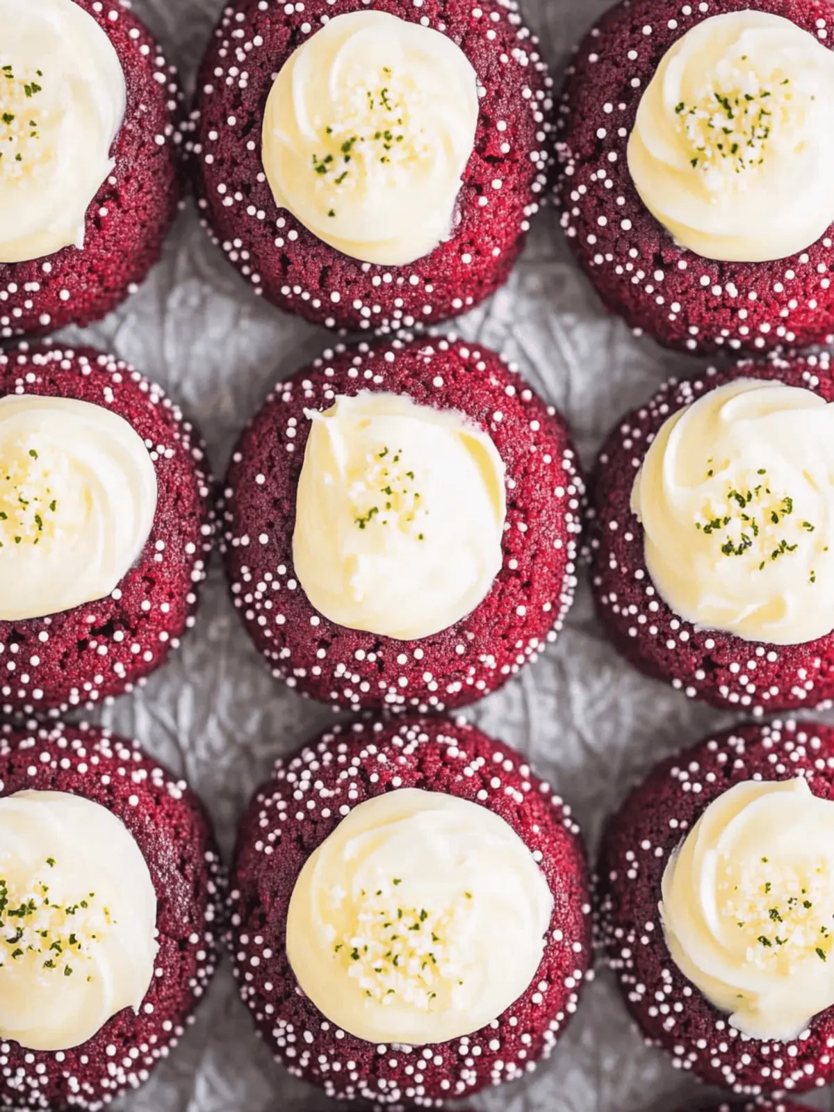 Decadent Red Velvet Thumbprint Cookies with Cream Cheese Frosting 2 Red Velvet Thumbprint Cookies with Cream Cheese Frosting