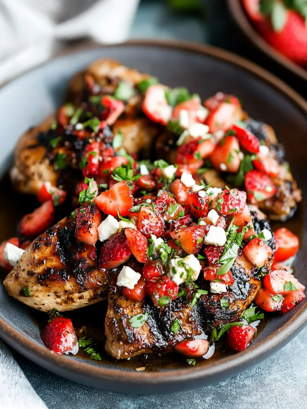 Grilled Balsamic Chicken with Strawberries & Feta Delight 2 Grilled Balsamic Chicken with Strawberries & Feta