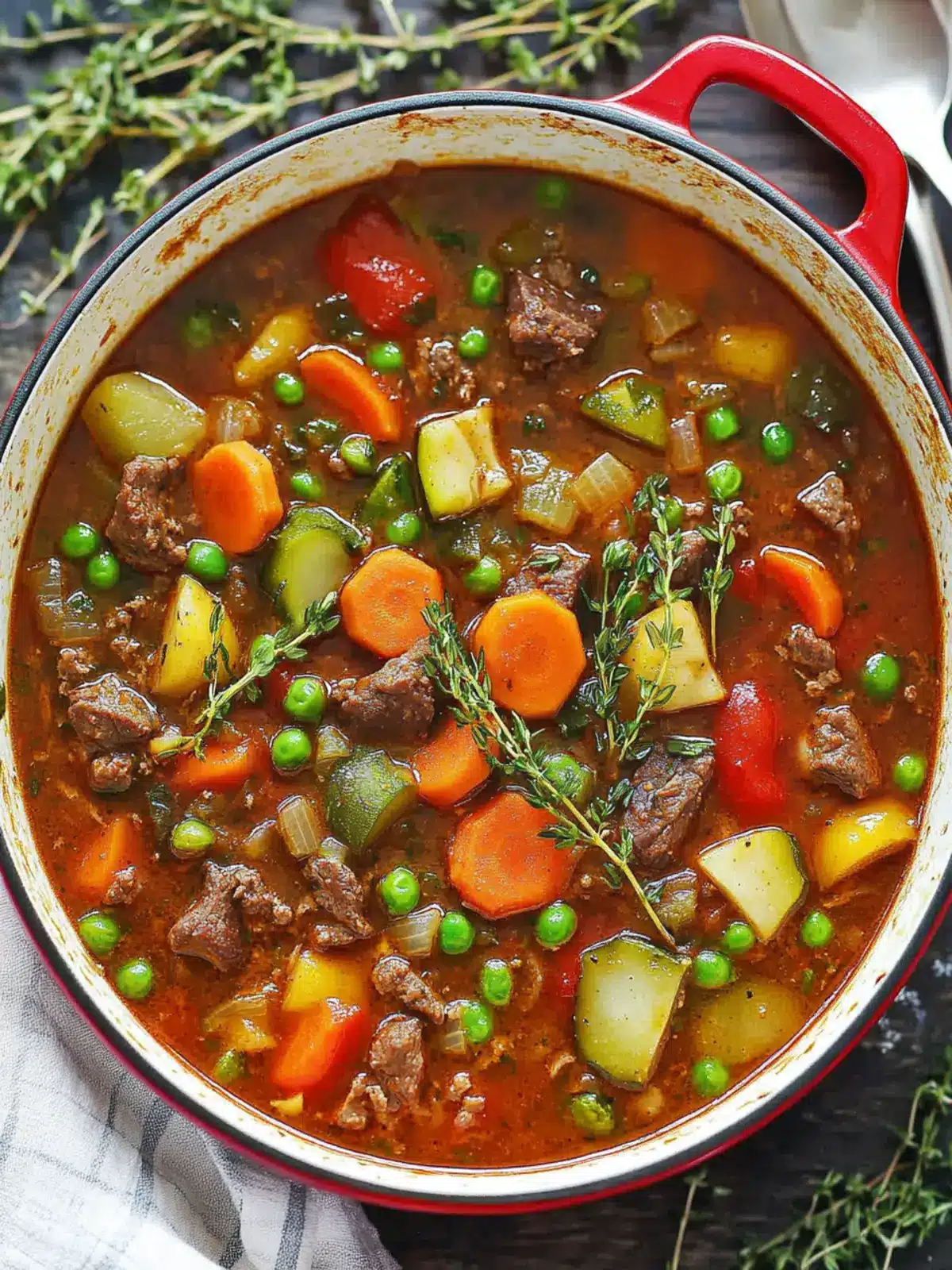 Cozy One-Pot Vegetable Beef Soup for Heartwarming Nights 2 Vegetable Beef Soup (One-Pot)