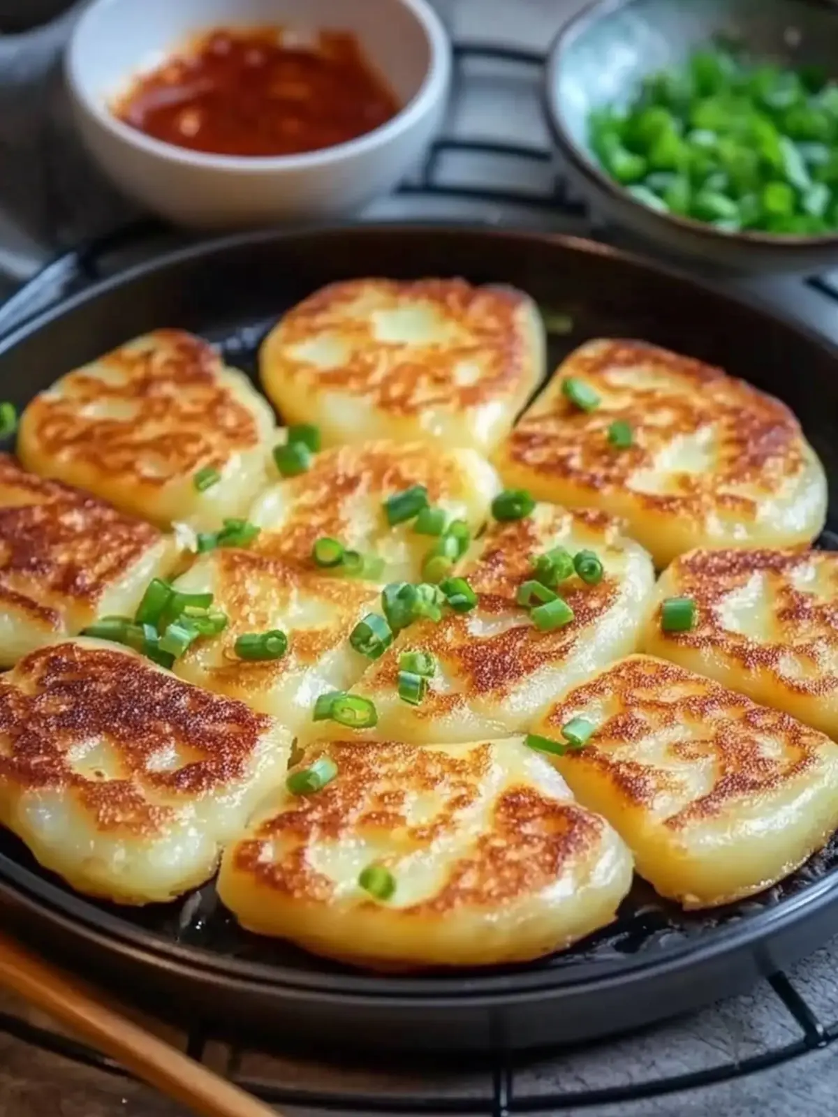 Crispy Korean Cheese Potato Pancakes (Gamjajeon) Recipe Delight 2 Korean Cheese Potato Pancakes (Gamjajeon)