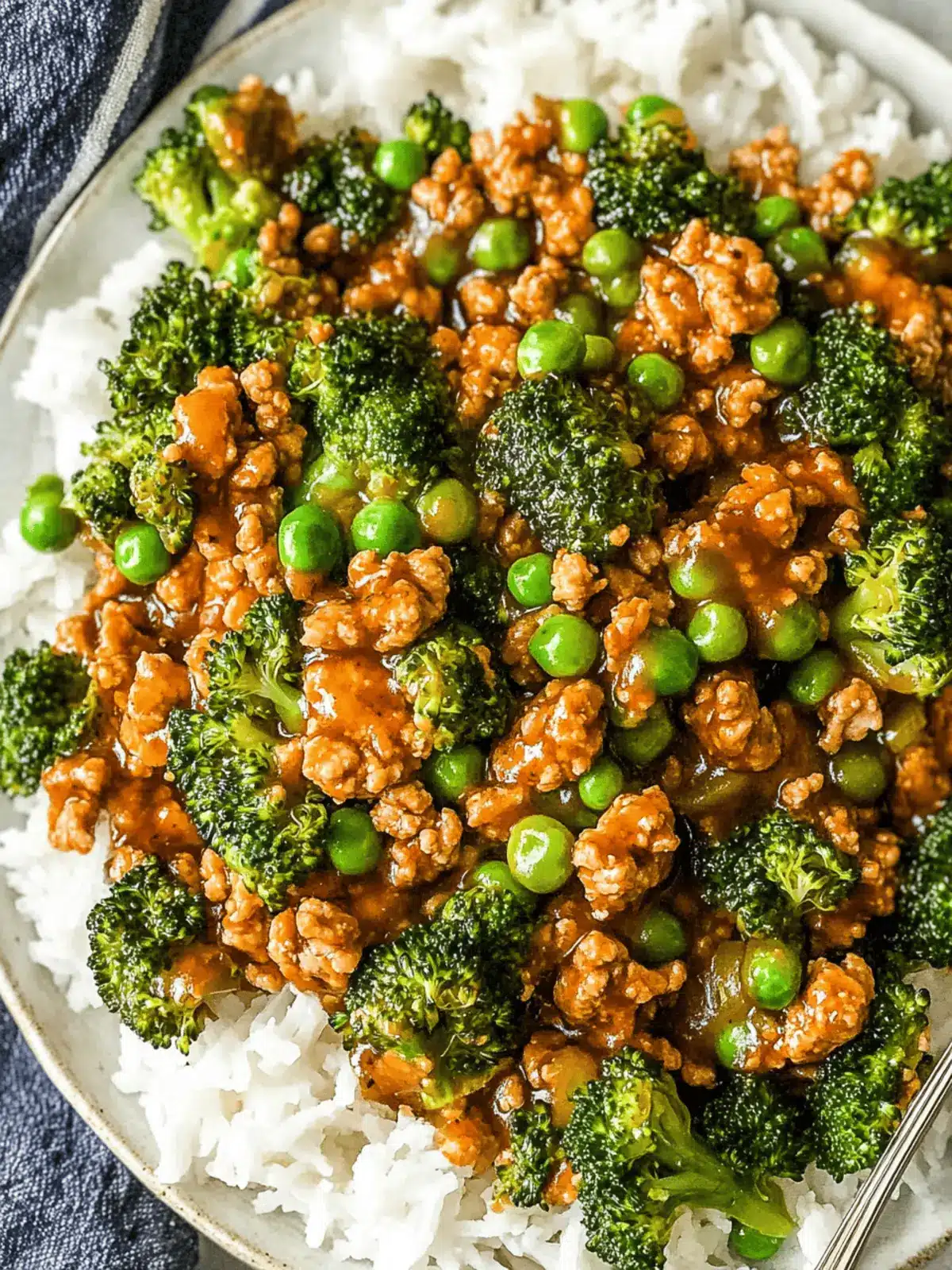 Savory Teriyaki Ground Turkey with Broccoli and Peas in 30 Minutes 3 Teriyaki Ground Turkey, Broccoli and Peas