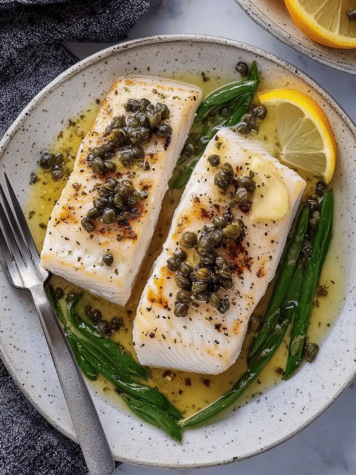 Grilled Halibut with White Wine Caper Sauce in 30 Minutes 4 Grilled Halibut with White Wine, Butter, and Caper Sauce