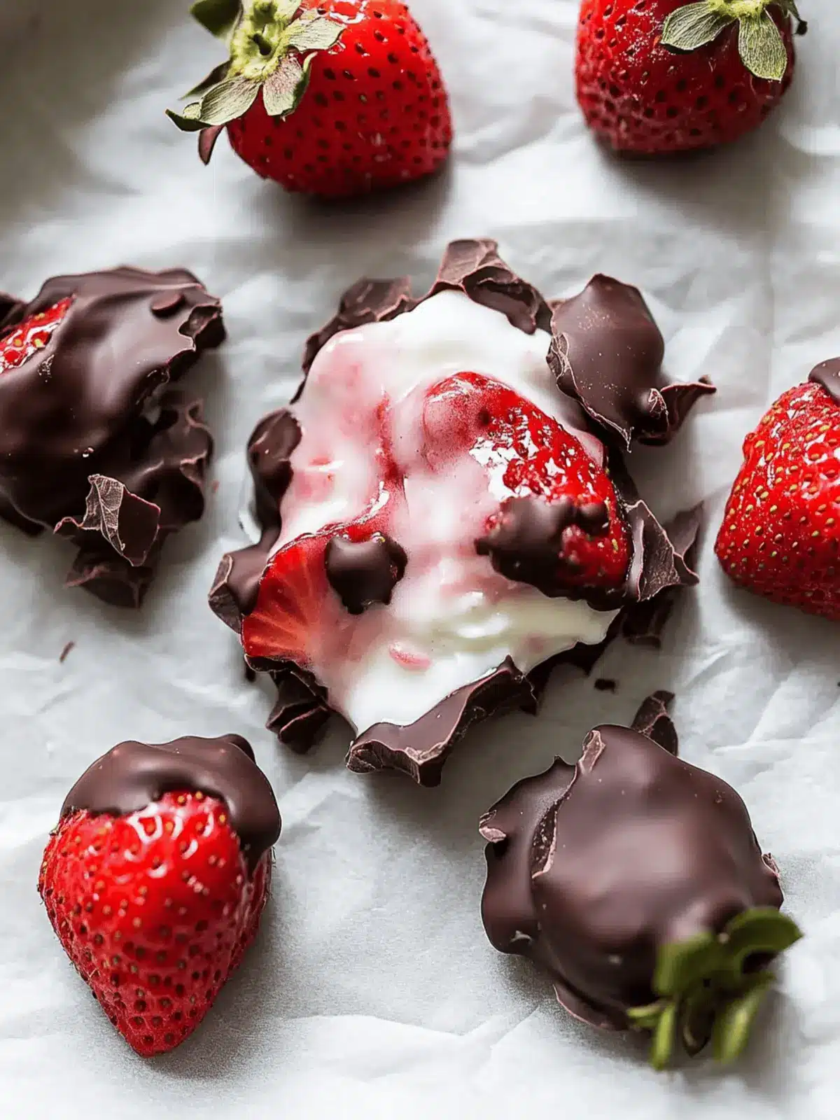 Chocolate-Covered Strawberry Yogurt Clusters for Guilt-Free Indulgence 4 Chocolate-Covered Strawberry Yogurt Clusters