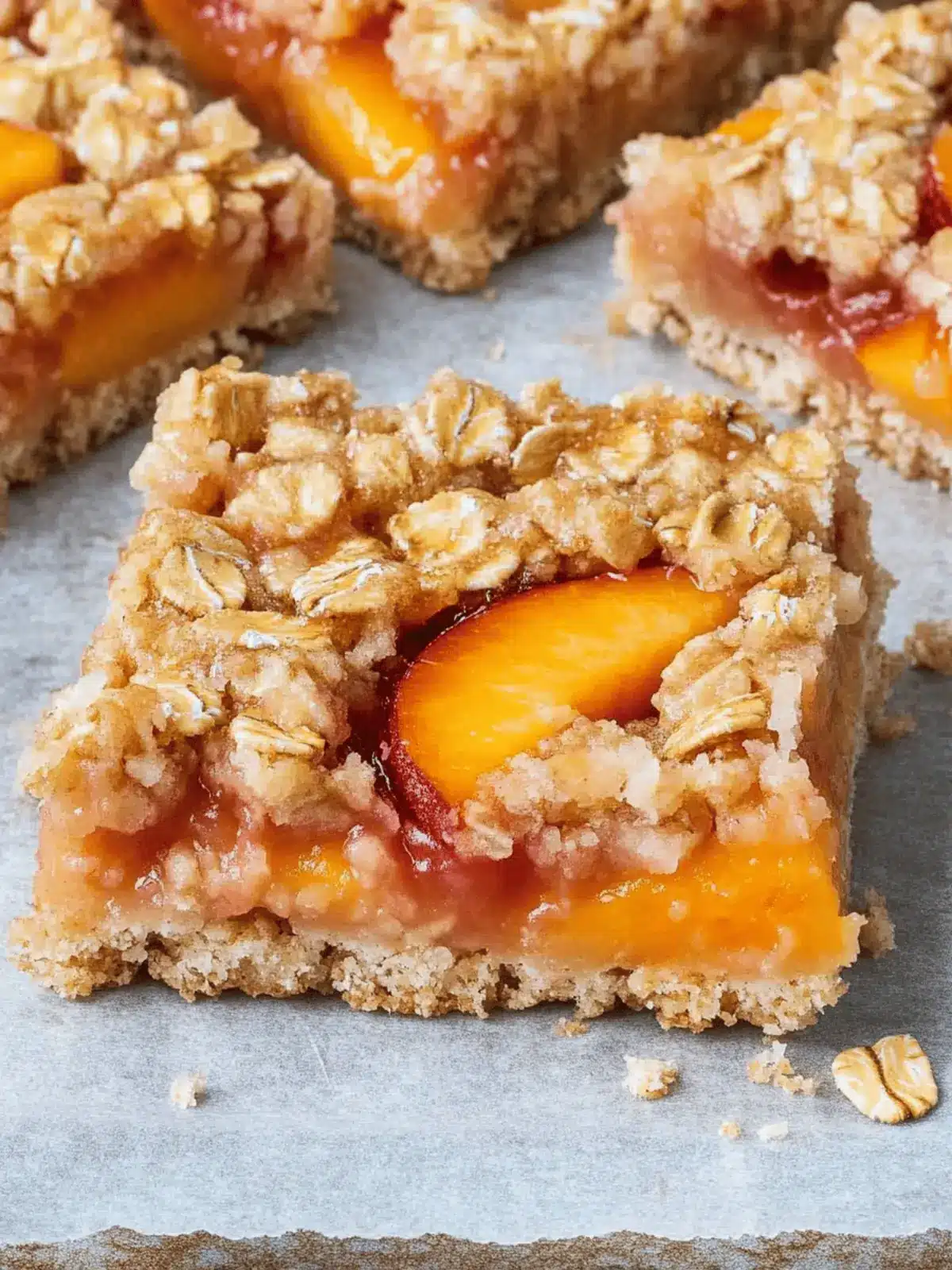 Delicious Peach Oatmeal Bars That You'll Crave Daily 4 Peach Oatmeal Bars