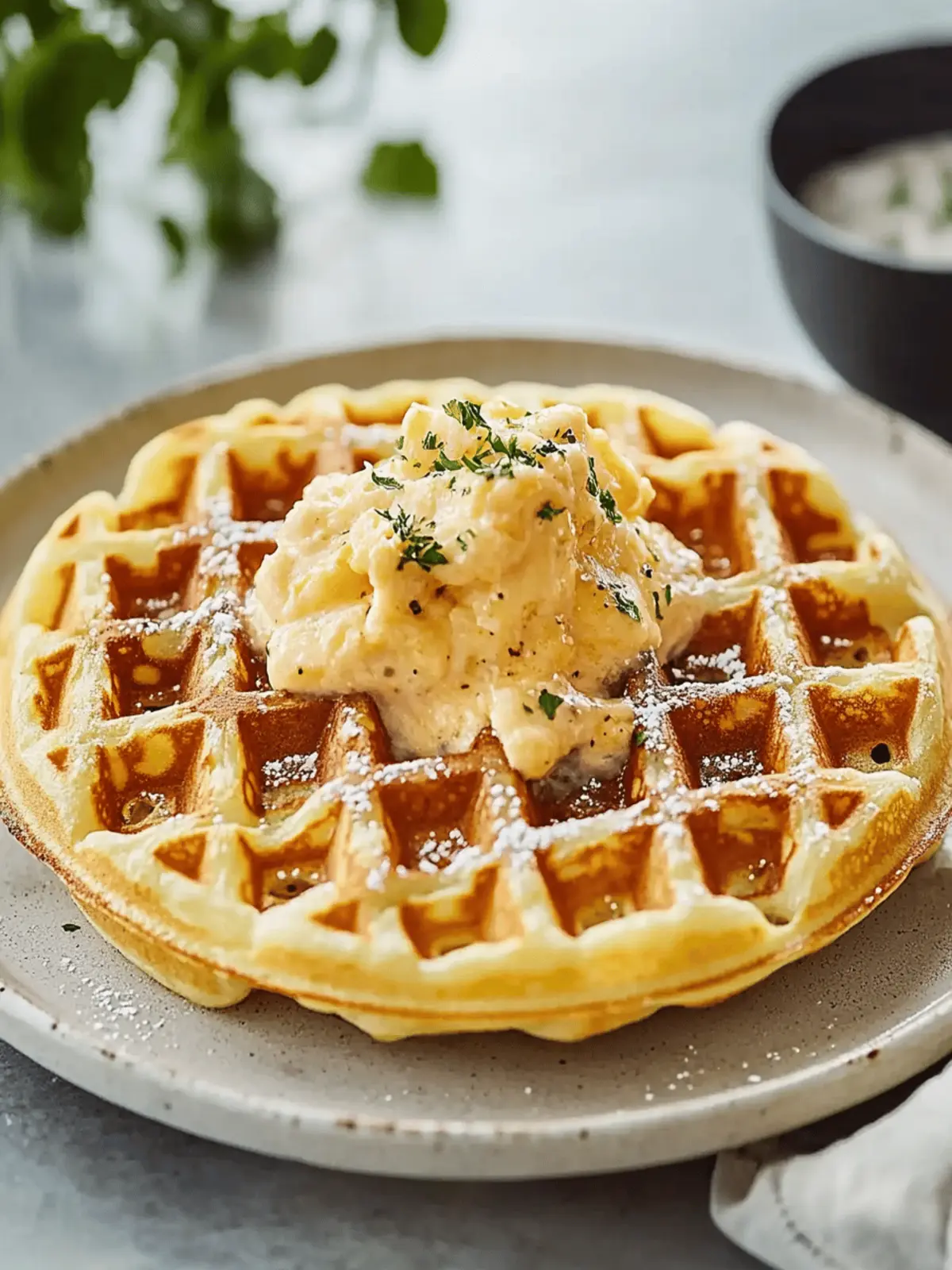 Cheesy Garlic Waffles: A Savory Twist for Your Breakfast Table 3 Cheesy Garlic Waffles: A Savory Twist
