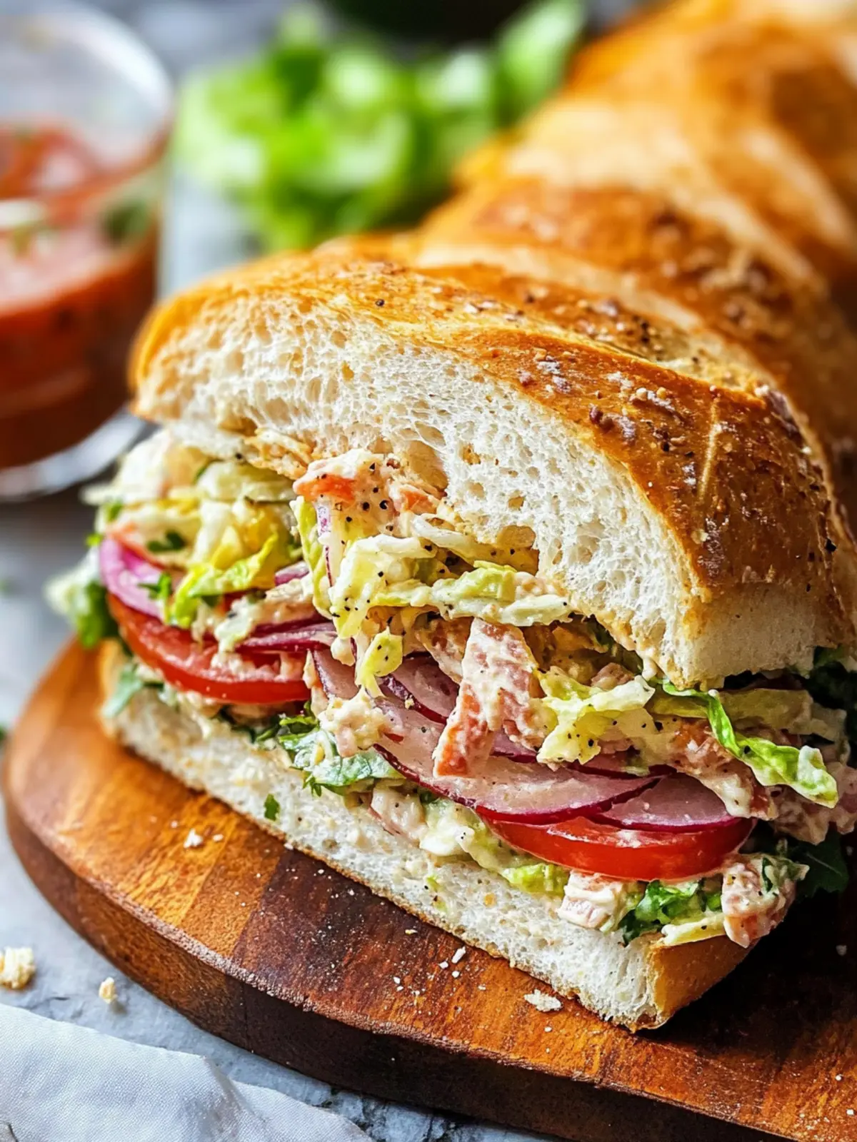Savory Italian Grinder Salad Sandwich - TikTok s Flavor Hit 2 Italian Grinder Salad Sandwich (TikTok Viral Recipe)