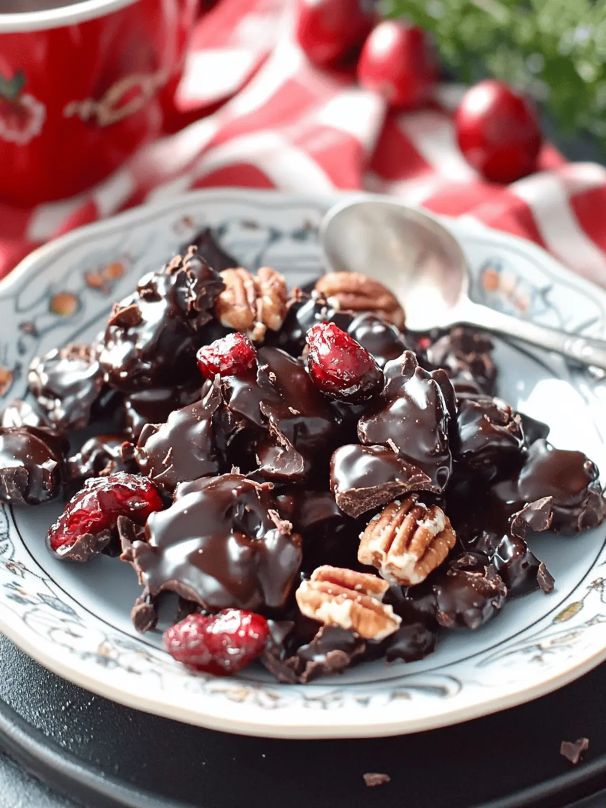 Irresistible Chocolate Pecan Cranberry Clusters in Minutes 3 Chocolate Pecan Cranberry Clusters