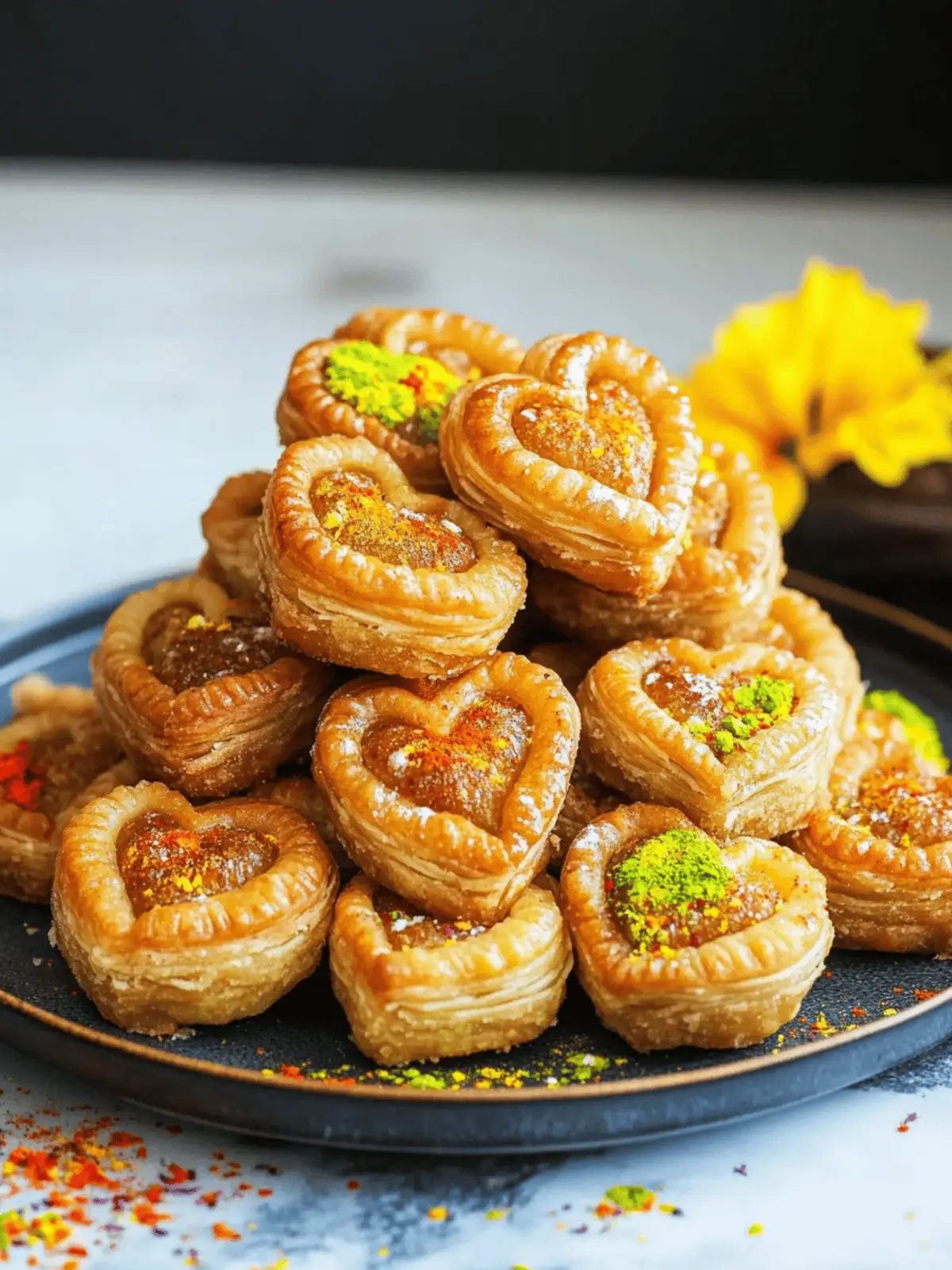 Gujiya Hearts: Flaky, Fun, Full of Flavor for Diwali Joy! 3 Gujiya Hearts (Flaky, Fun, and Full of Flavor!) for Diwali Celebration