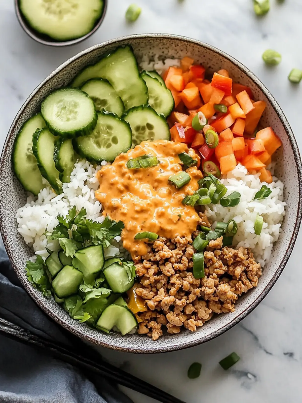 Bang Bang Ground Turkey Rice Bowls: Healthy, Quick Delight 2 Bang Bang Ground Turkey Rice Bowls