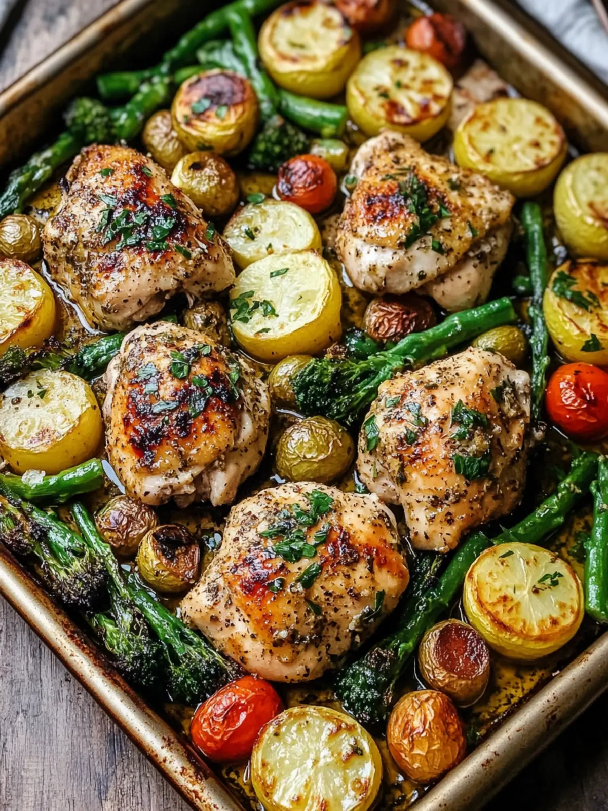 Sheet Pan Garlic Butter Chicken and Veggies for Easy Weeknights 2 Sheet Pan Garlic Butter Chicken and Veggies