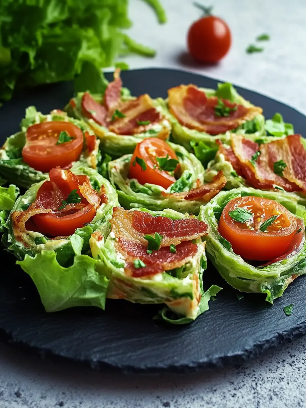 Easy Cheesy Bacon, Lettuce & Tomato Spirals Recipe to Wow Your Guests 2 Easy Cheesy Bacon, Lettuce & Tomato Spirals Recipe