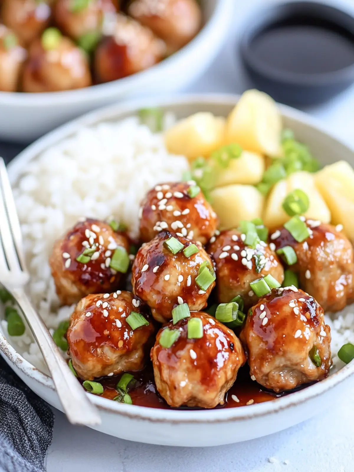 Homemade Teriyaki Pineapple Chicken Meatballs Better than Costco 3 Teriyaki Pineapple Chicken Meatballs (Better than Costco)